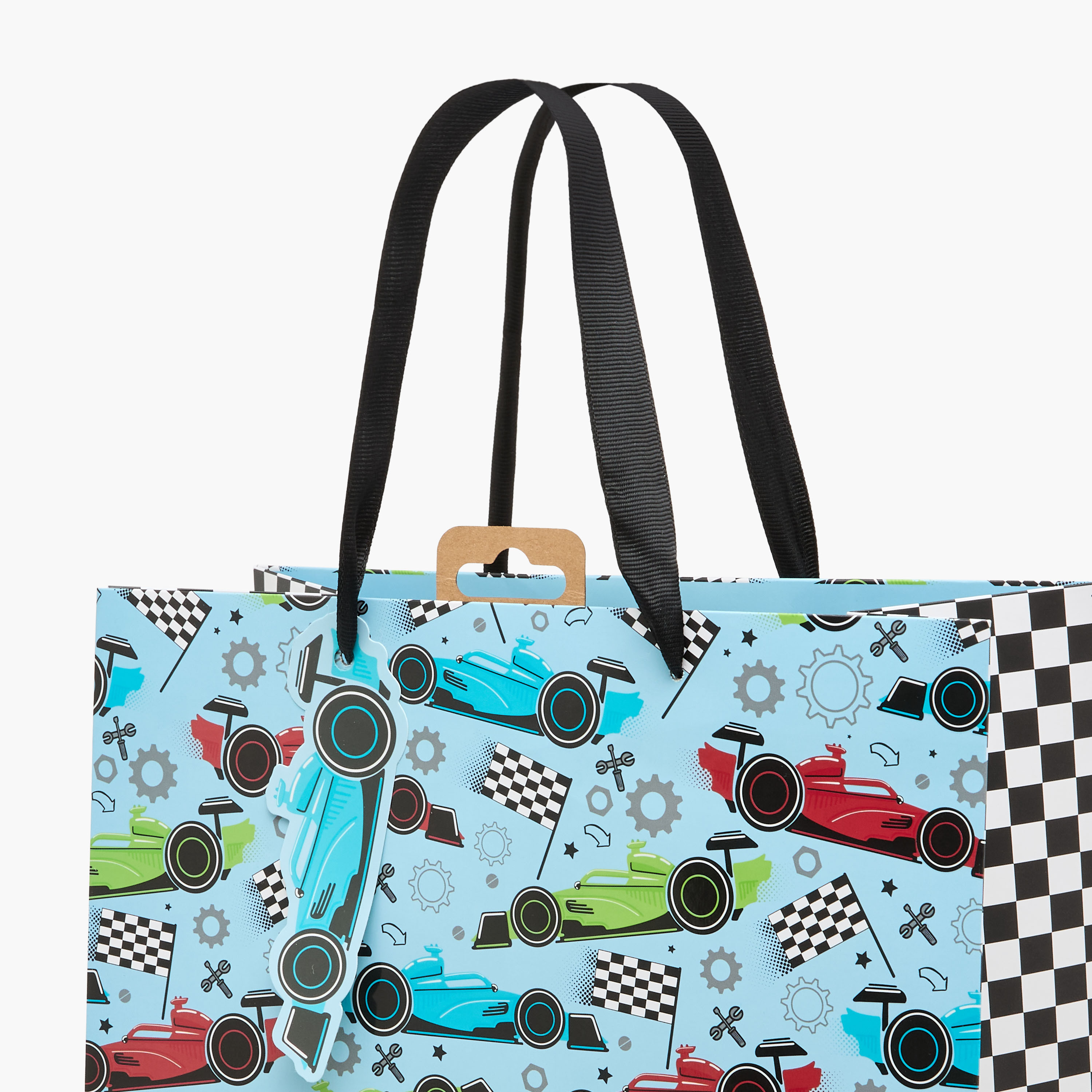 Eurowrap Car Print Gift Bag - 26x0.4x33 cms-household-giftingaccessories-giftings-image-3
