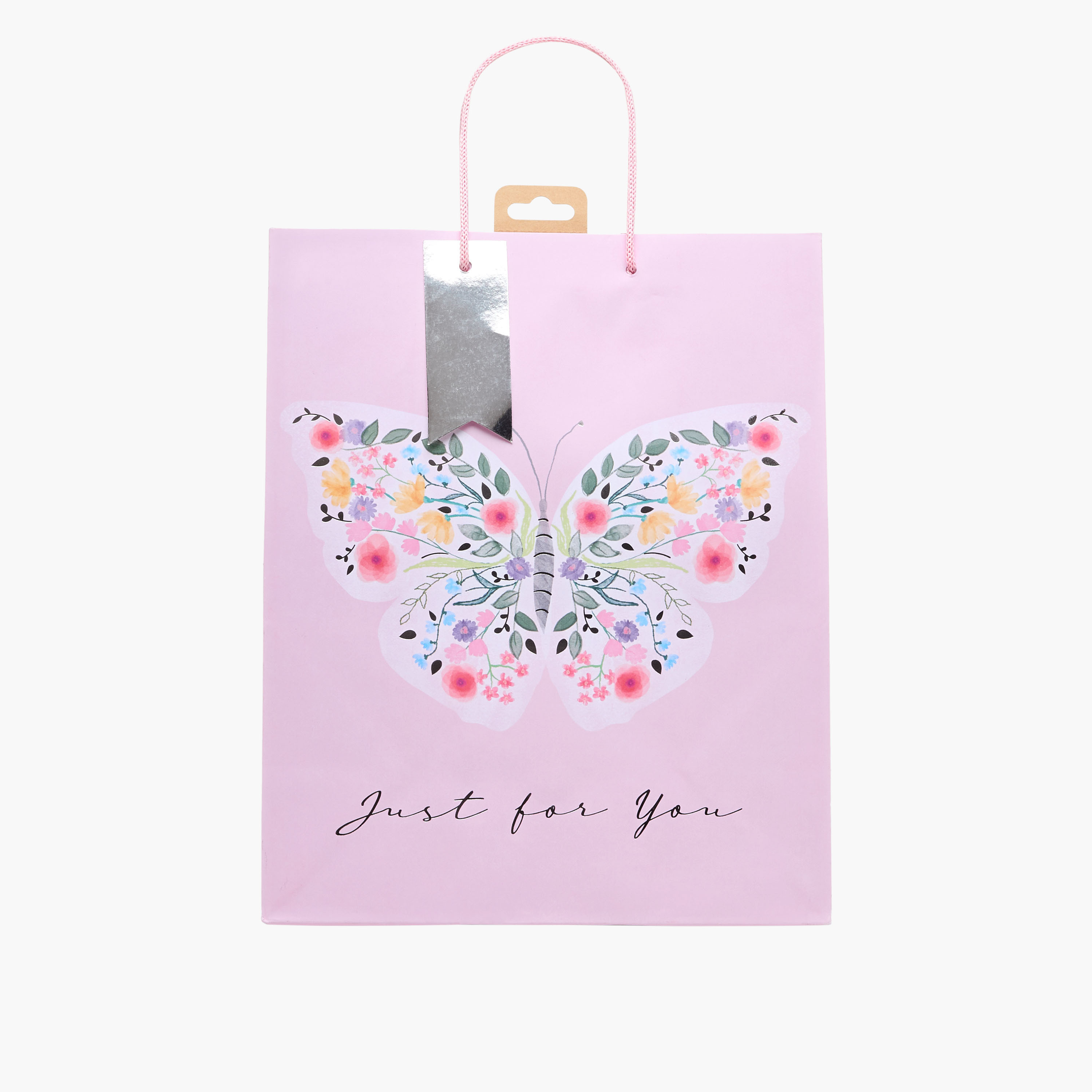 Eurowrap Butterfly Print Gift Bag - 27x0.4x33 cms-household-giftingaccessories-giftings-image-1