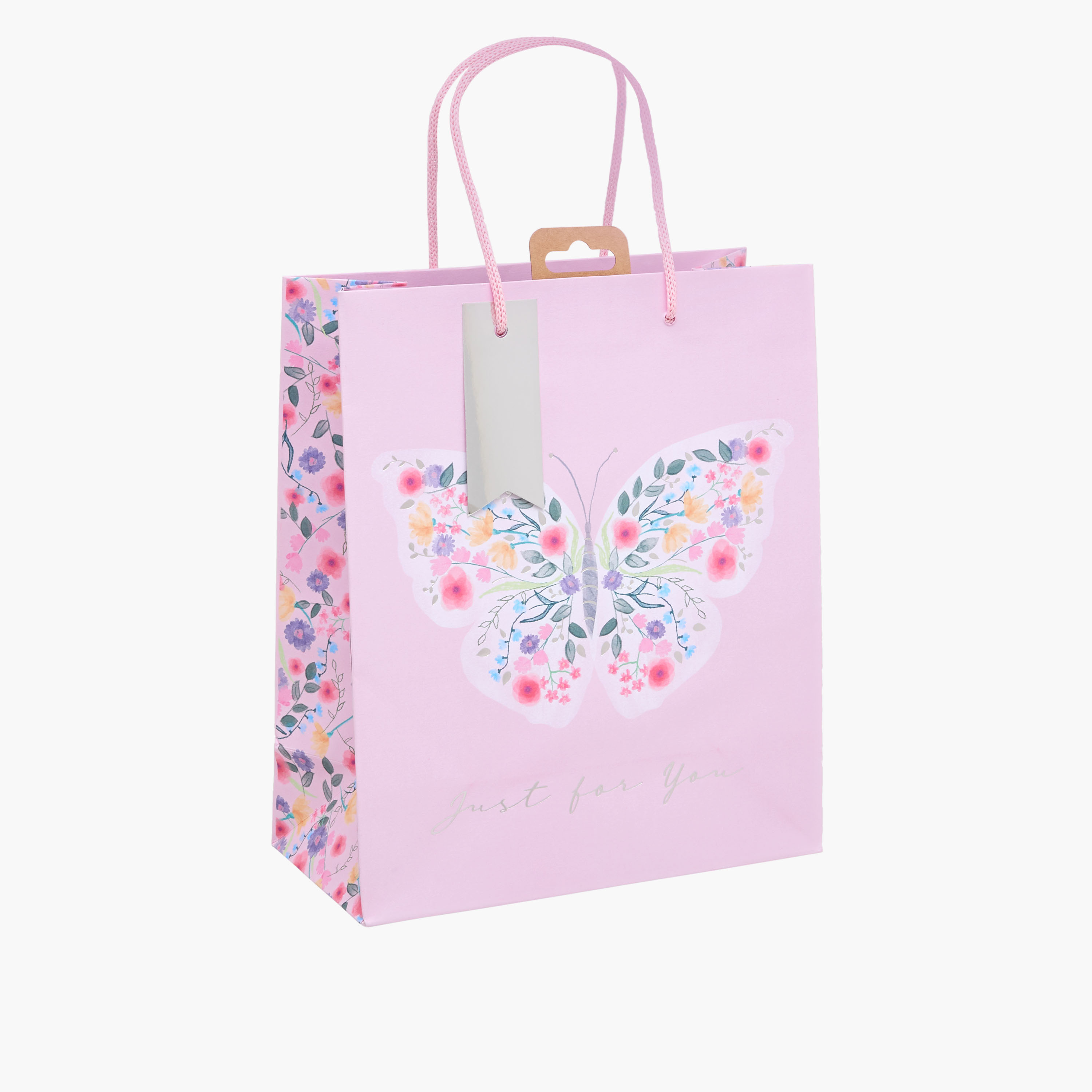 Eurowrap Butterfly Print Gift Bag - 22x0.4x25 cms-household-giftingaccessories-giftings-image-2