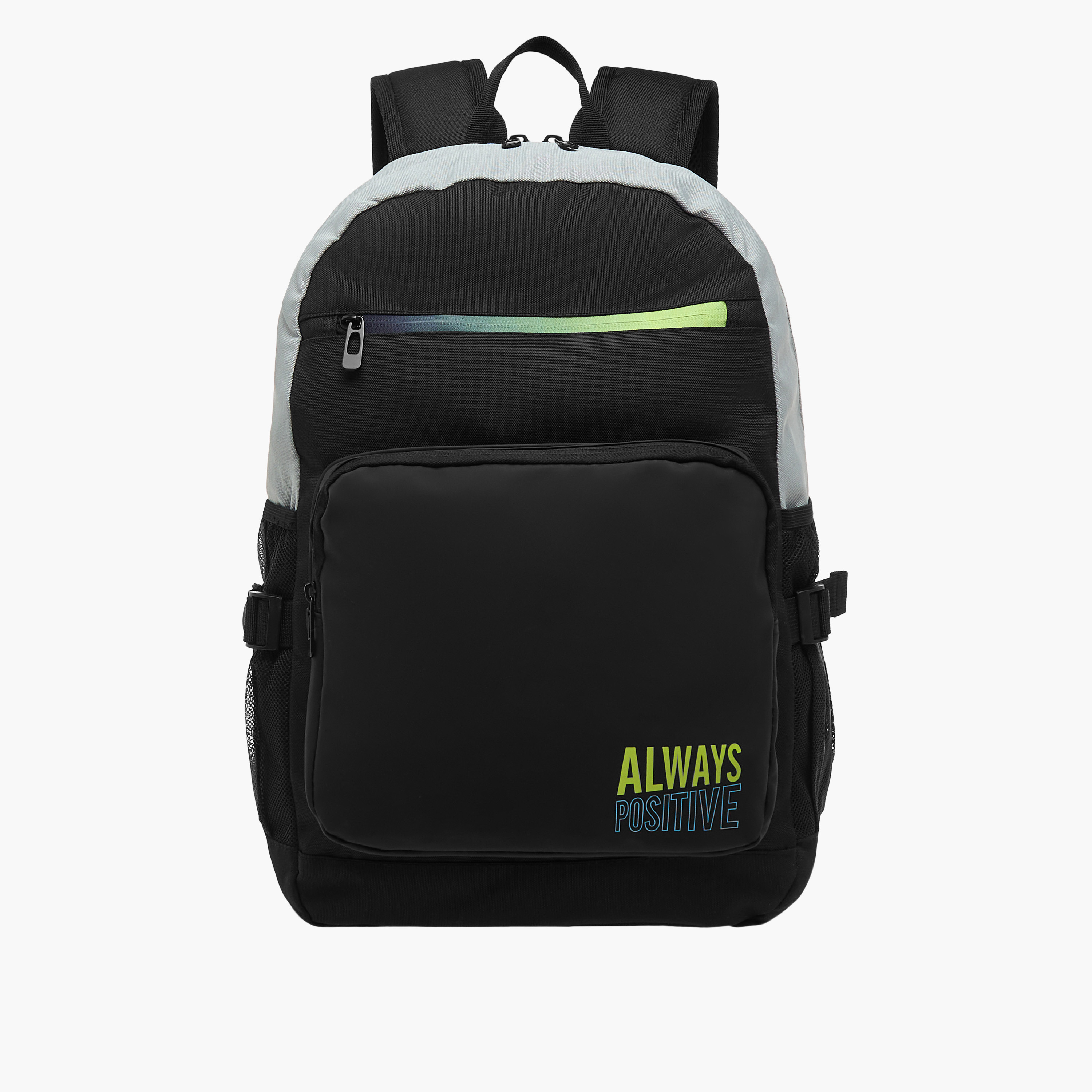 Royal Sac Slogan Print Backpack with Adjustable Straps and Zip Closure - 43x30x15 cms-school-bagsandbackpacks-backpacks-image-1