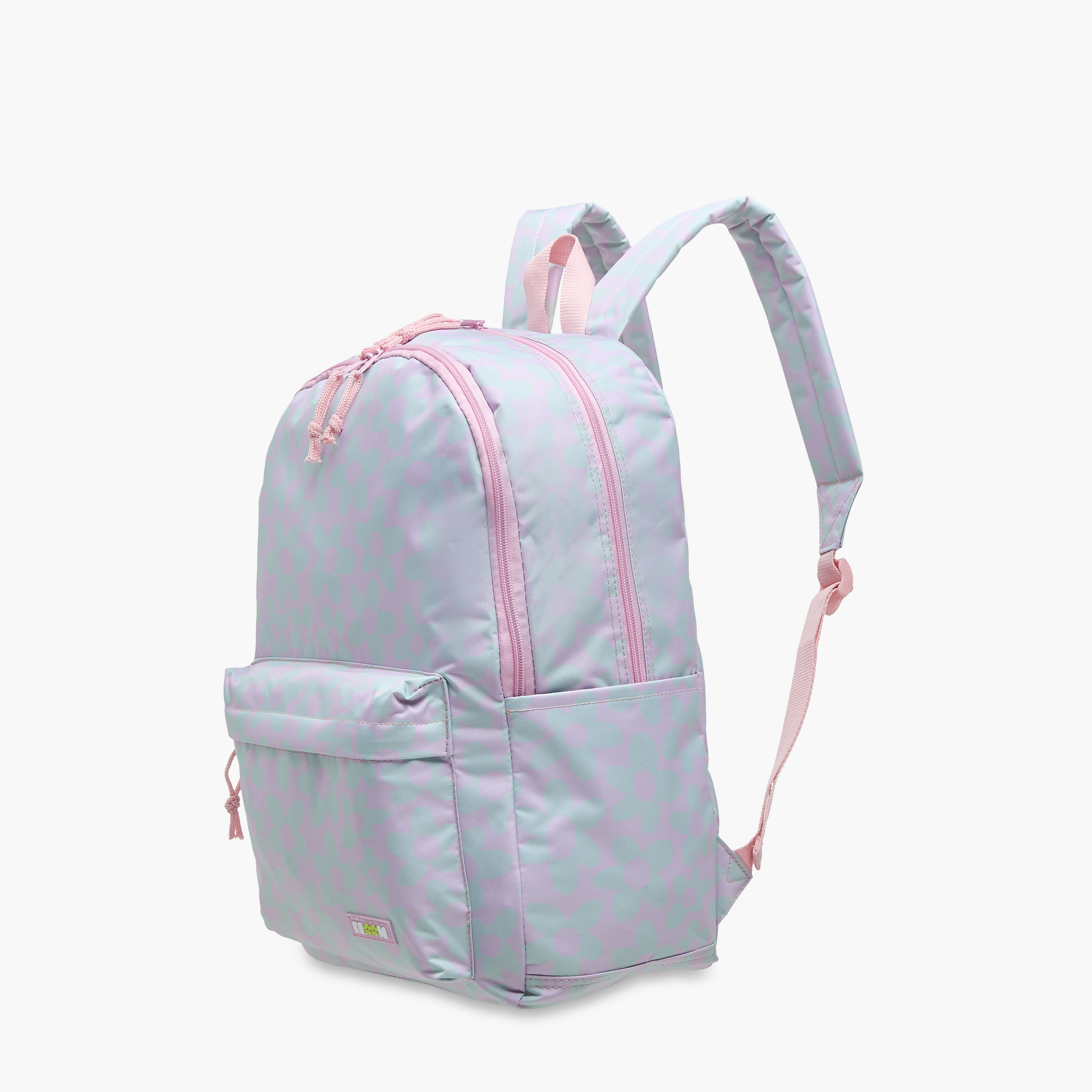 شنطة ظهر بطبعات الأزهار مع مقلمة من رويال ساك - 43×33×16 سم-school-bagsandbackpacks-sets-image-7