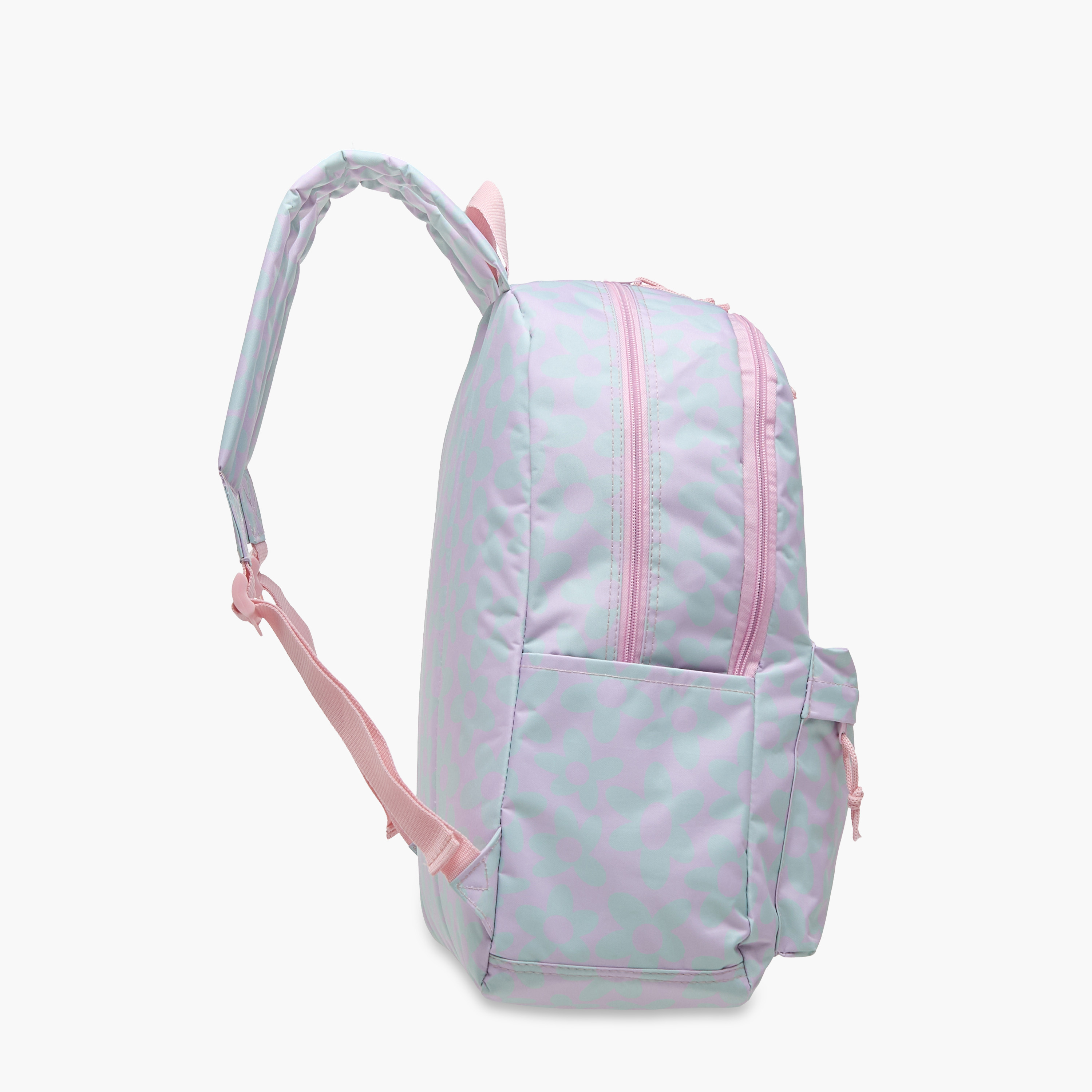 شنطة ظهر بطبعات الأزهار مع مقلمة من رويال ساك - 43×33×16 سم-school-bagsandbackpacks-sets-image-8