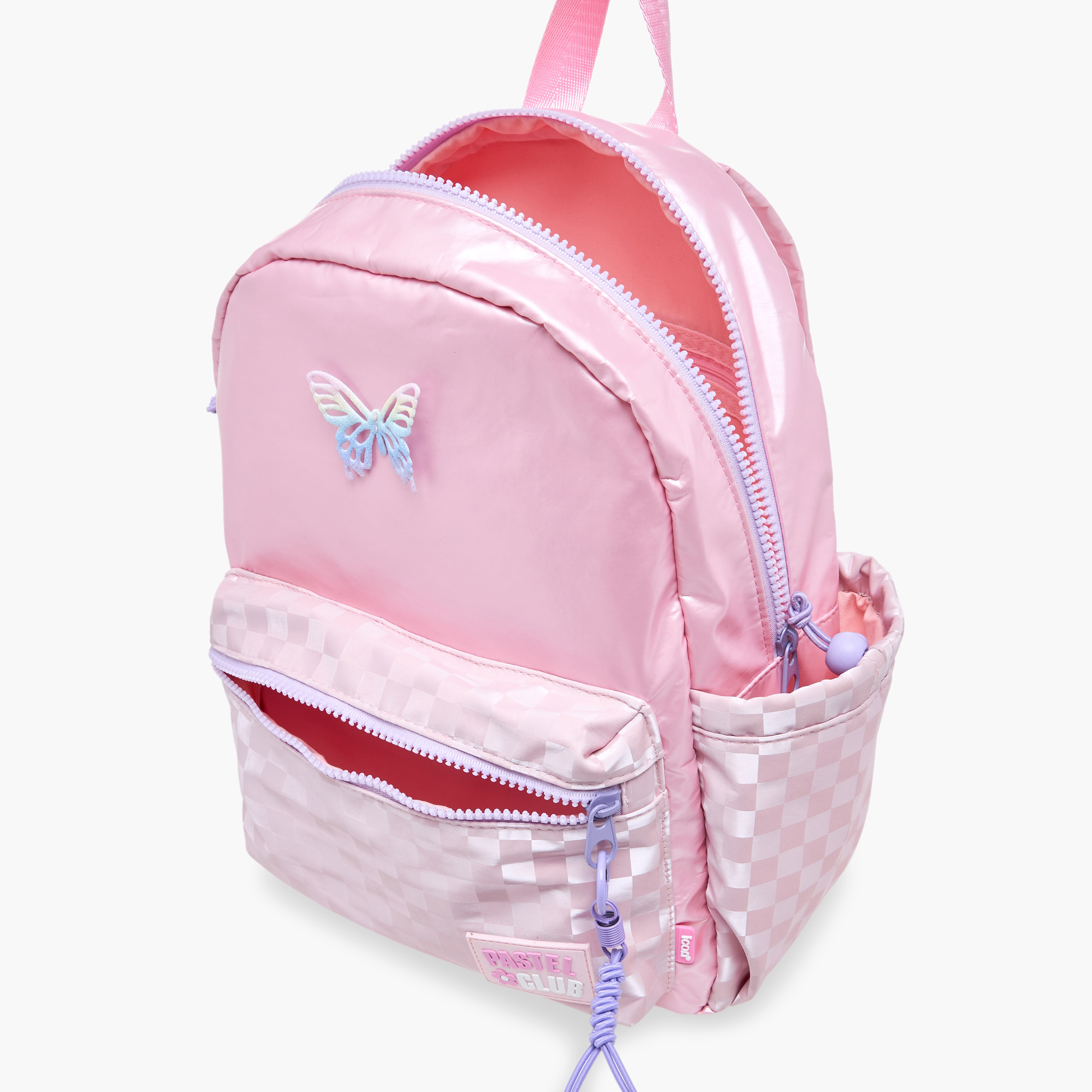 شنطة ظهر بزينة فراشة وحمالات قابلة للتعديل وسحاب إغلاق من آيكون - 33x25x11 سم-school-bagsandbackpacks-backpacks-image-6