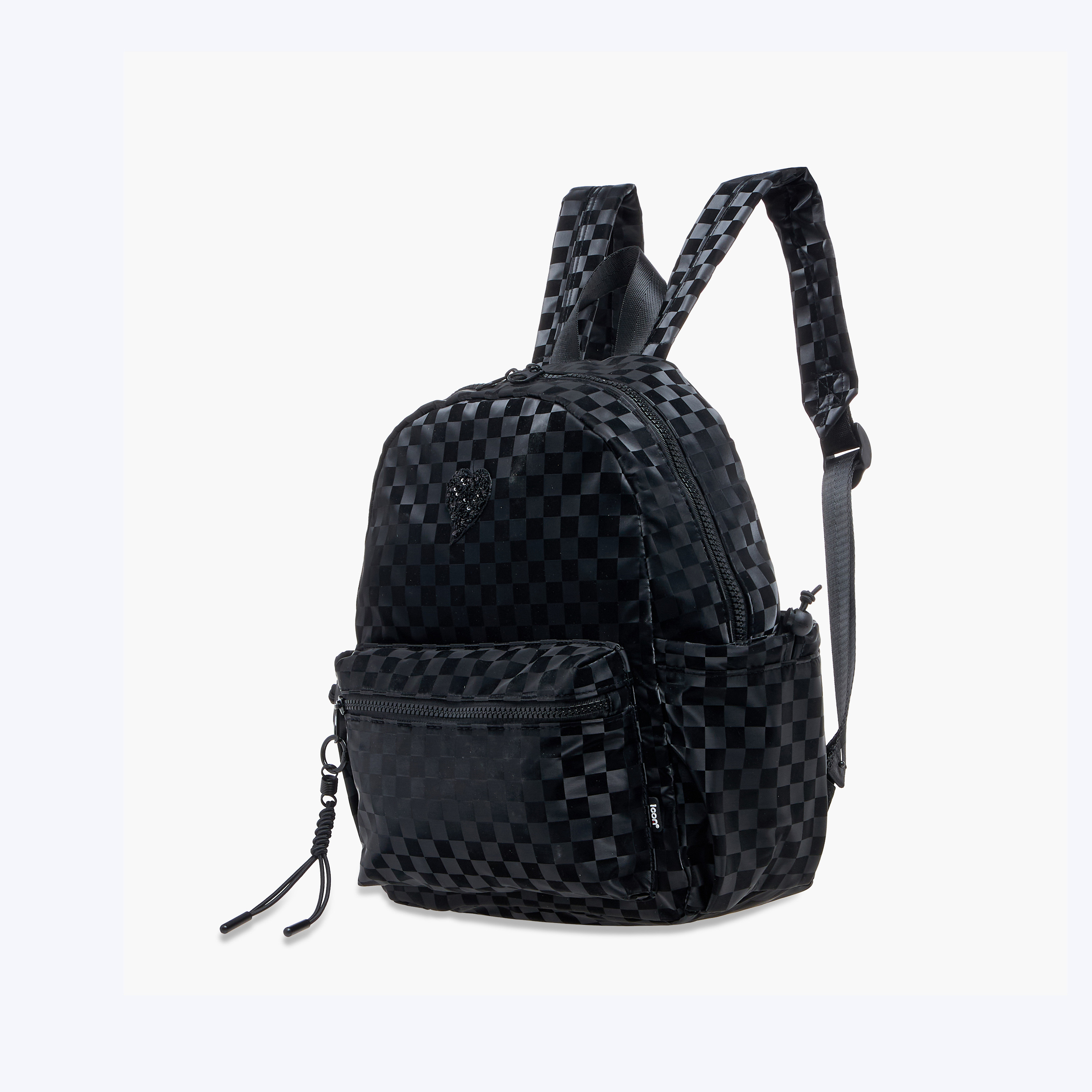 icon Checked Backpack with Adjustable Straps and Zip Closure -  33x25x11 cms-school-bagsandbackpacks-backpacks-image-1