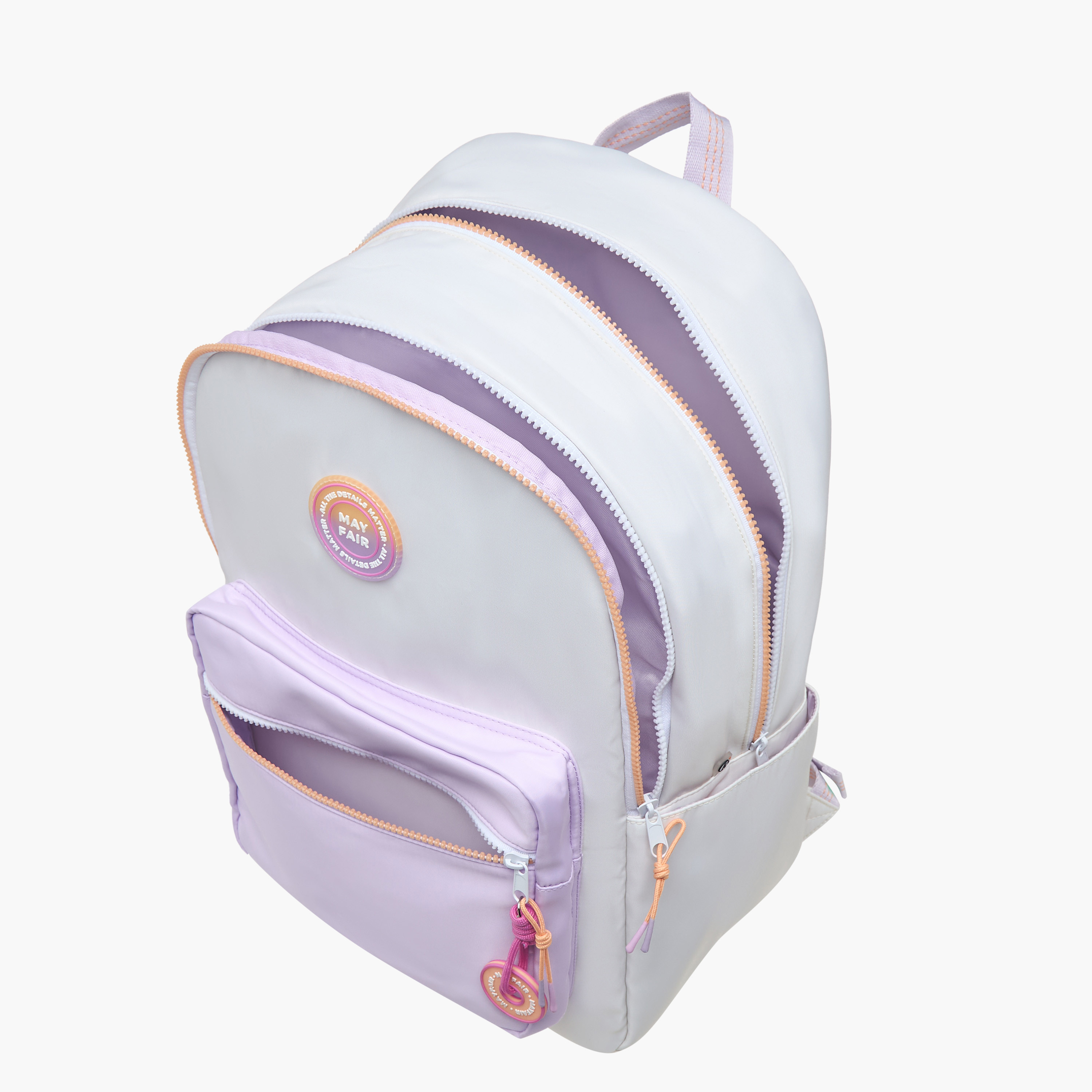 شنطة ظهر بقوالب ملونة وحمّالات قابلة للتعديل وسحاب إغلاق من مايفير - 45x31x17 سم-school-bagsandbackpacks-backpacks-image-8