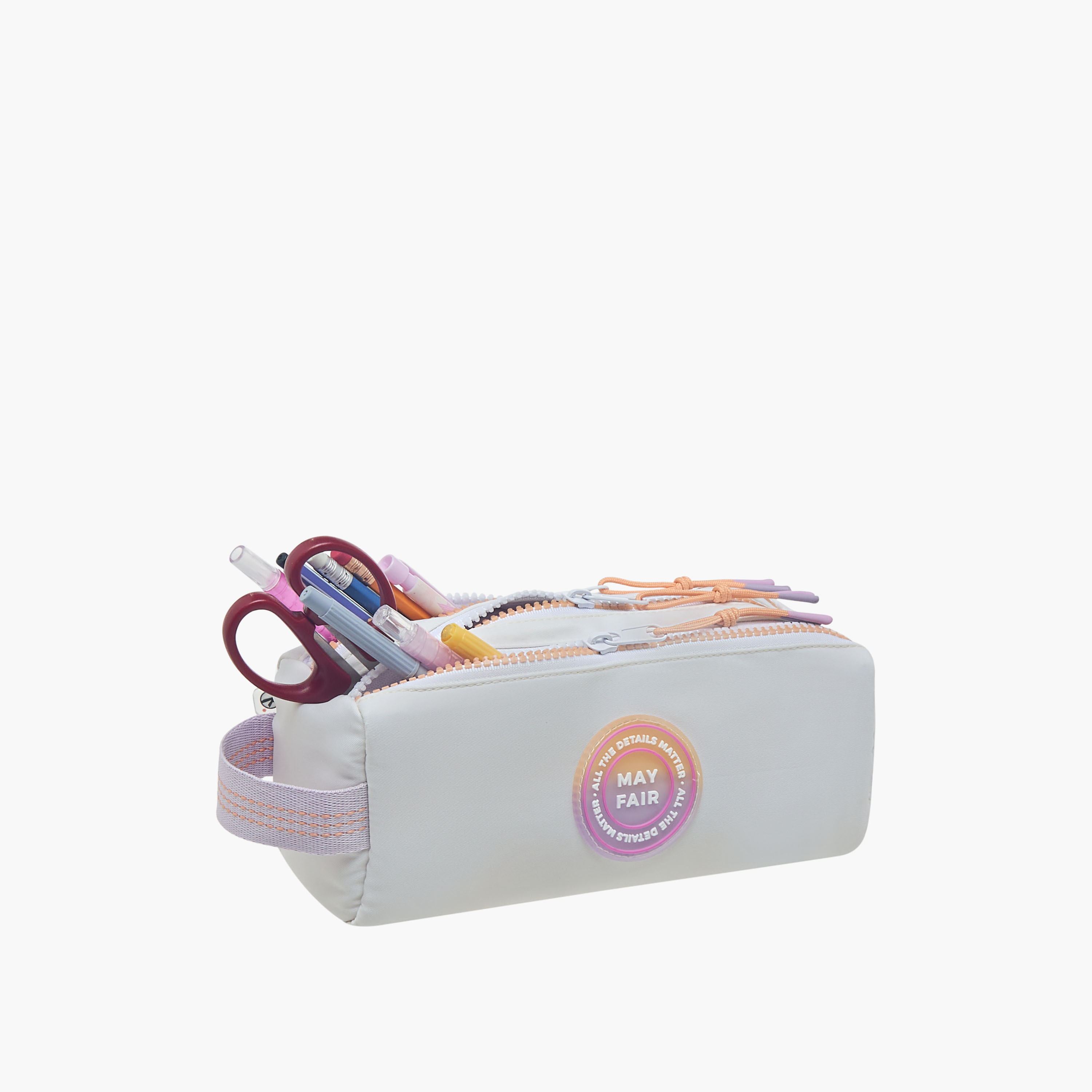 Mayfair Solid 3-Compartment Pencil Pouch with Zip Closure-school-stationery-pencilcases-image-5