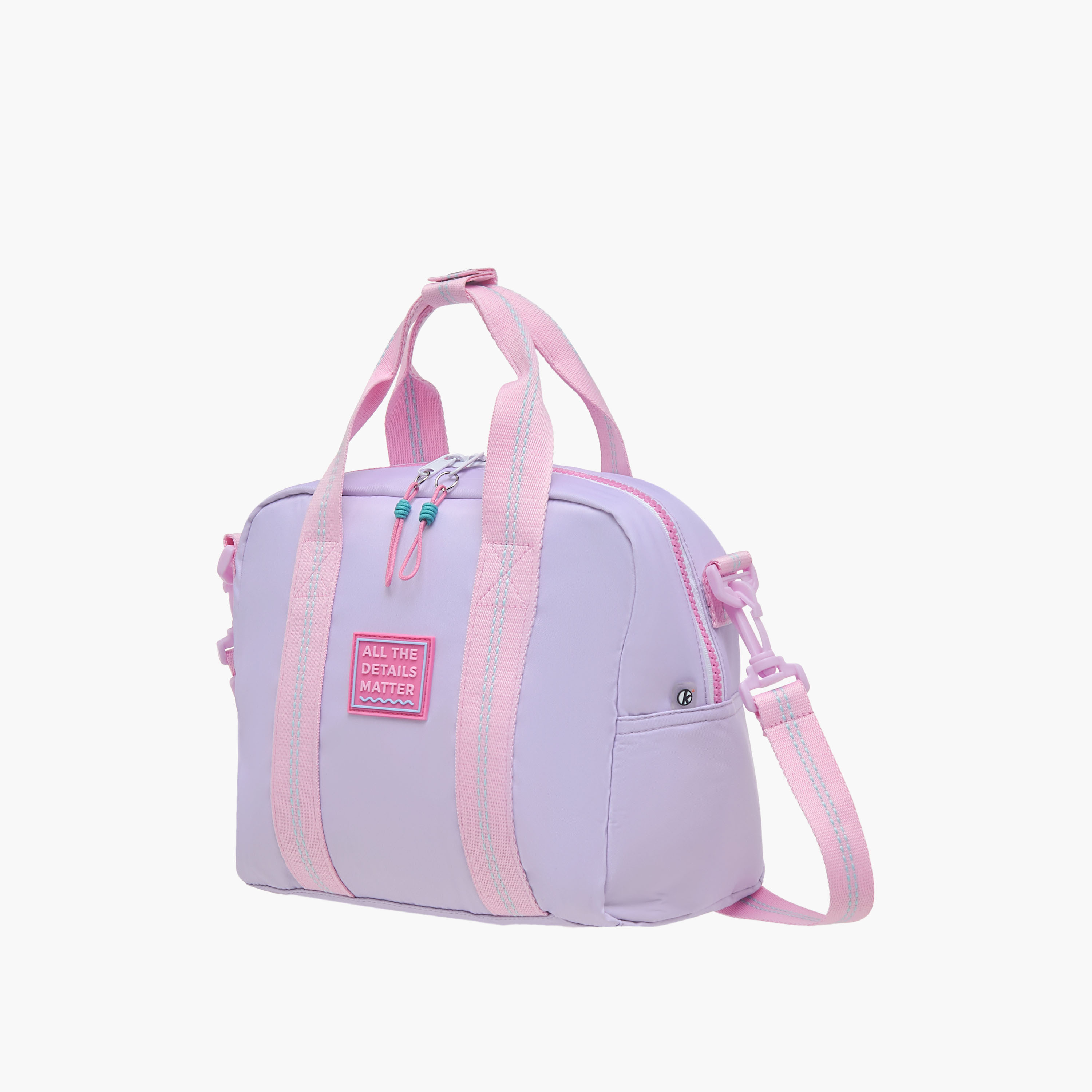 Mayfair Colourblock Lunch Bag with Zip Closure and Detachable Strap-school-lunchessentials-lunchbags-image-2