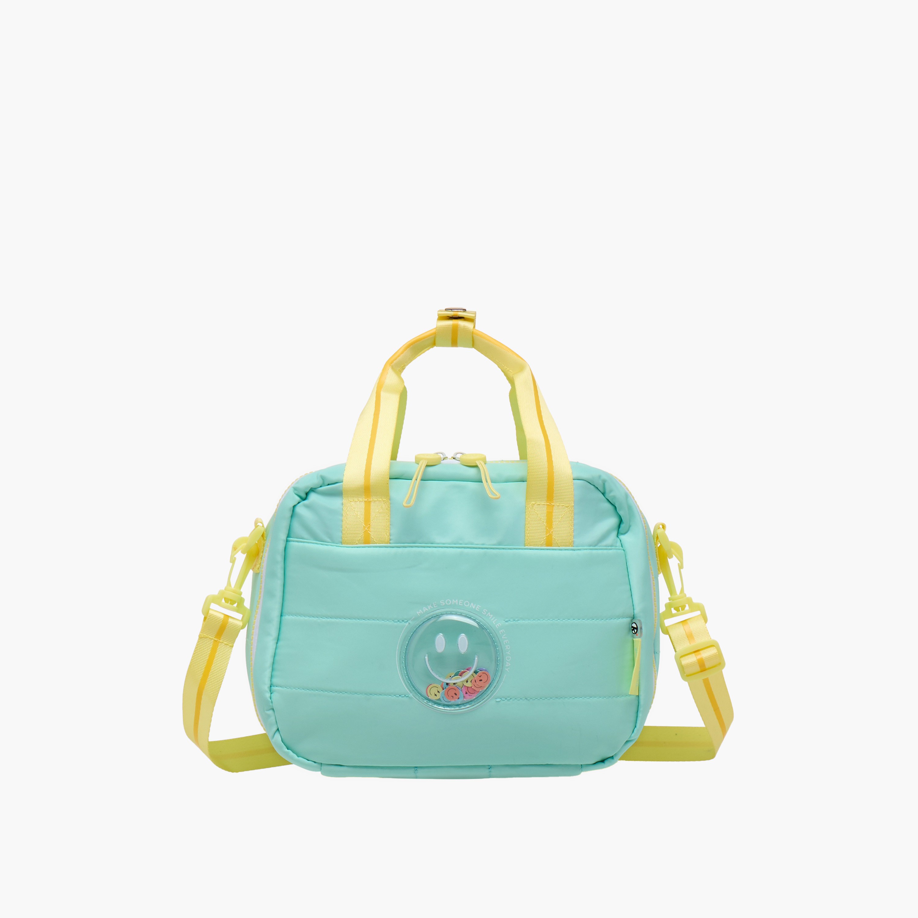 Mayfair Smiley Detail Lunch Bag with Zip Closure and Detachable Strap-school-lunchessentials-lunchbags-image-1
