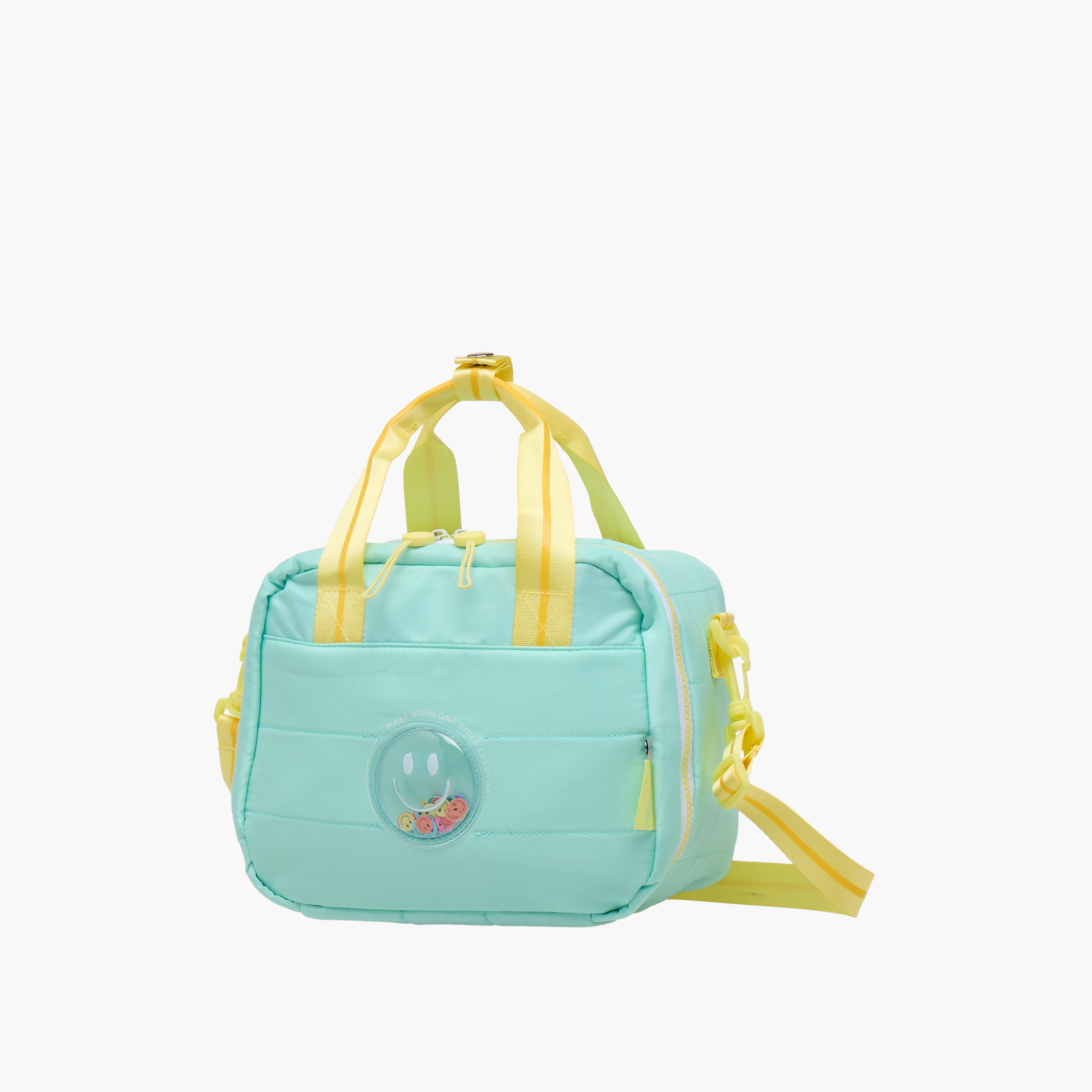 Mayfair Smiley Detail Lunch Bag with Zip Closure and Detachable Strap-school-lunchessentials-lunchbags-image-2