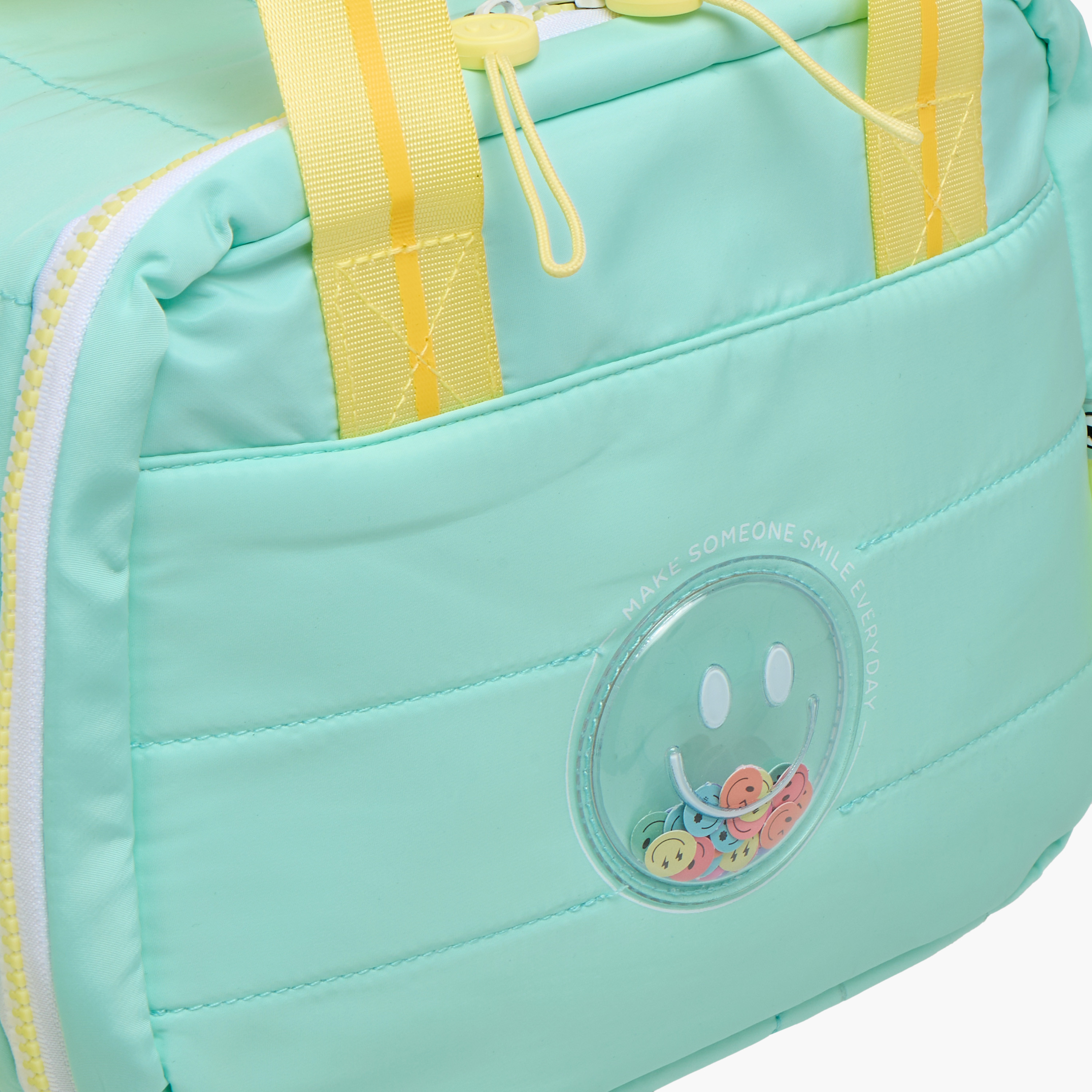 Mayfair Smiley Detail Lunch Bag with Zip Closure and Detachable Strap-school-lunchessentials-lunchbags-image-4