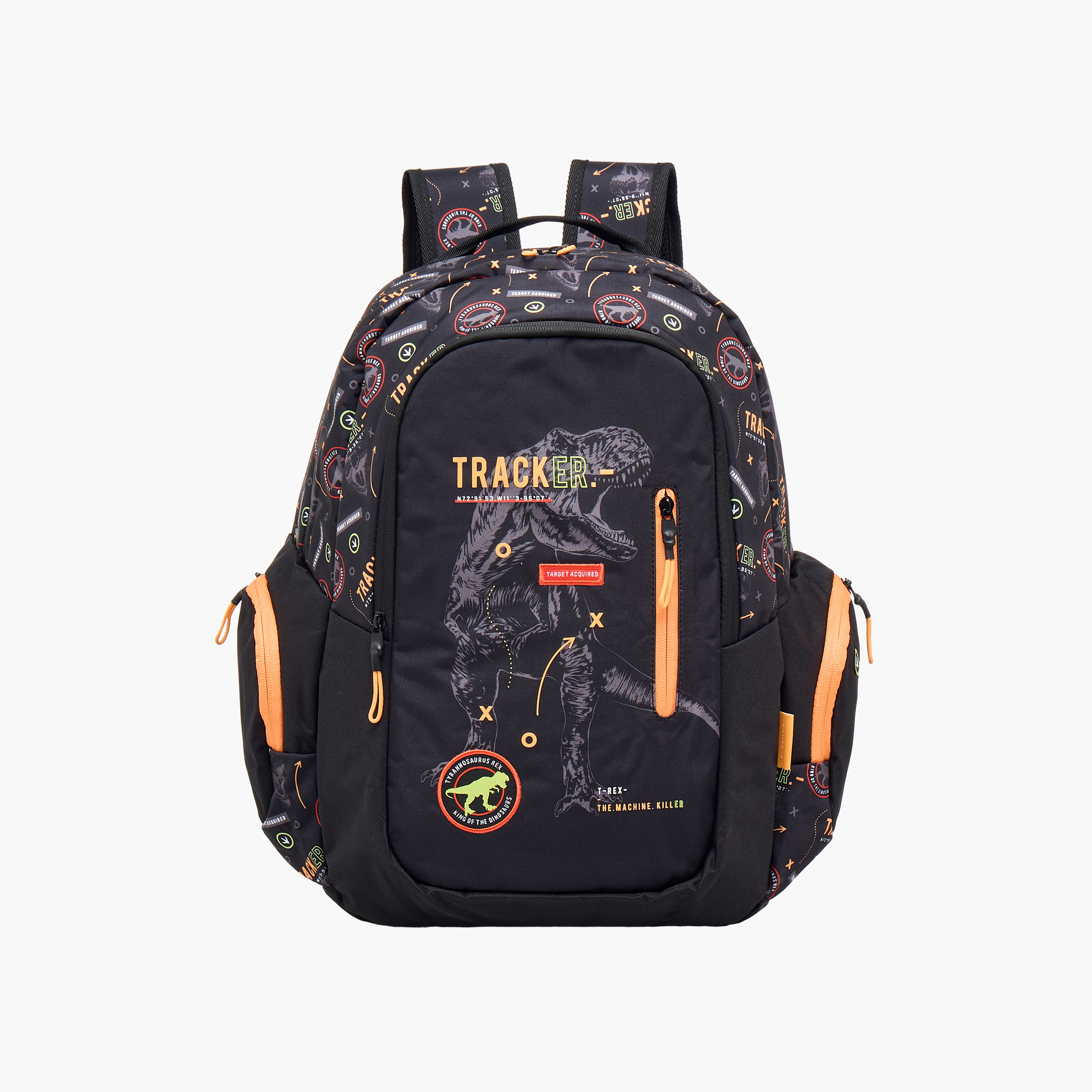 Mayfair Dinosaur Print 2-Compartment Backpack with Zip Closure - 42x29x20 cms-promo_LS20_OMN-image-1