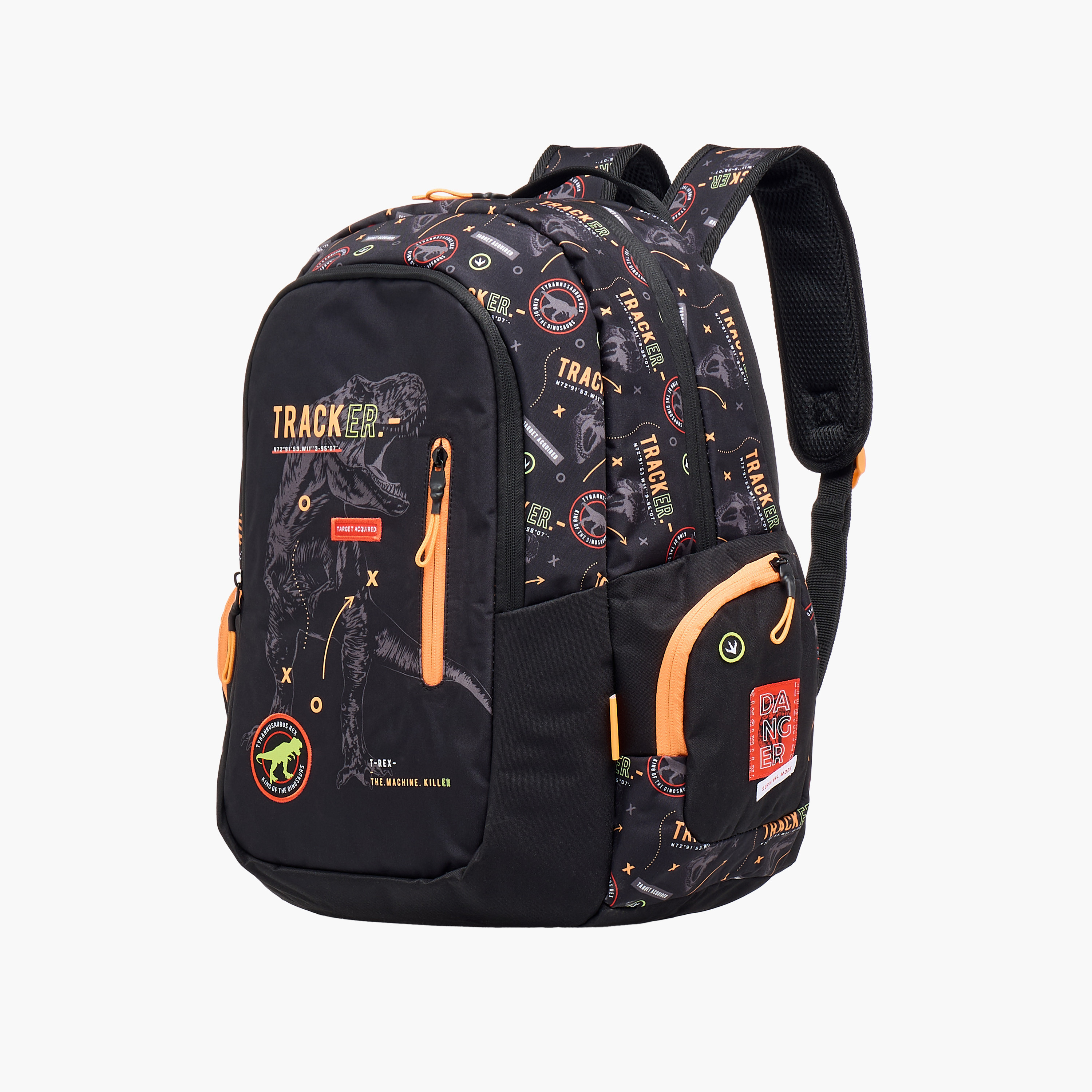 Mayfair Dinosaur Print 2-Compartment Backpack with Zip Closure - 42x29x20 cms-promo_LS20_OMN-image-7