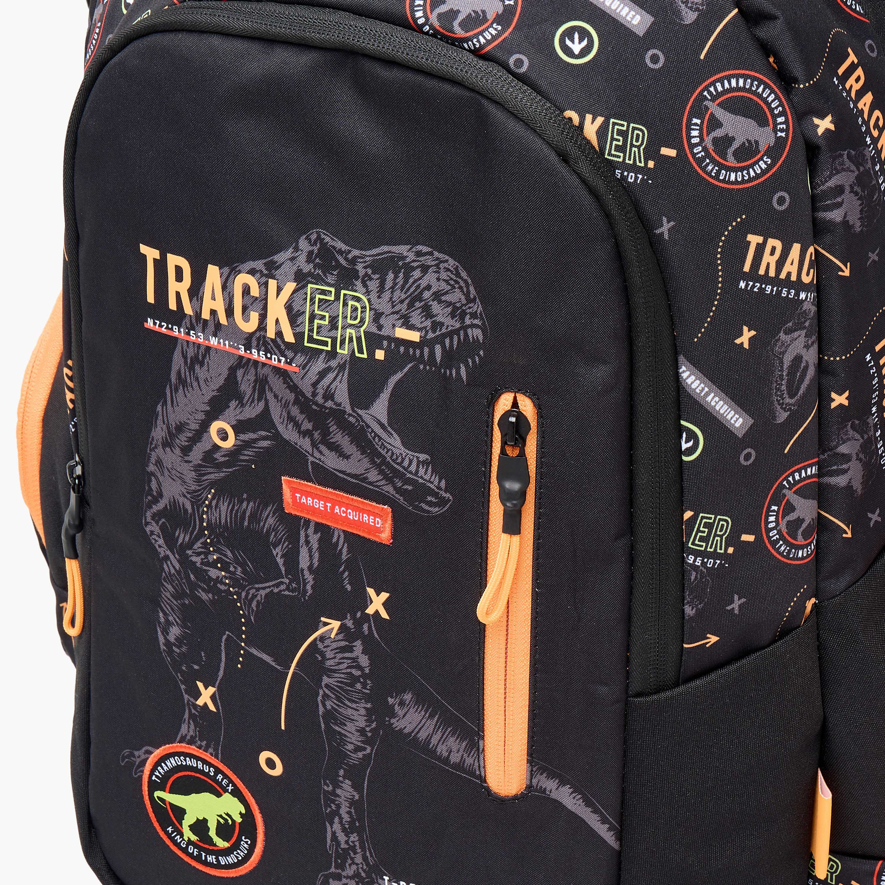 Mayfair Dinosaur Print 2-Compartment Backpack with Zip Closure - 42x29x20 cms-promo_LS20_OMN-image-9