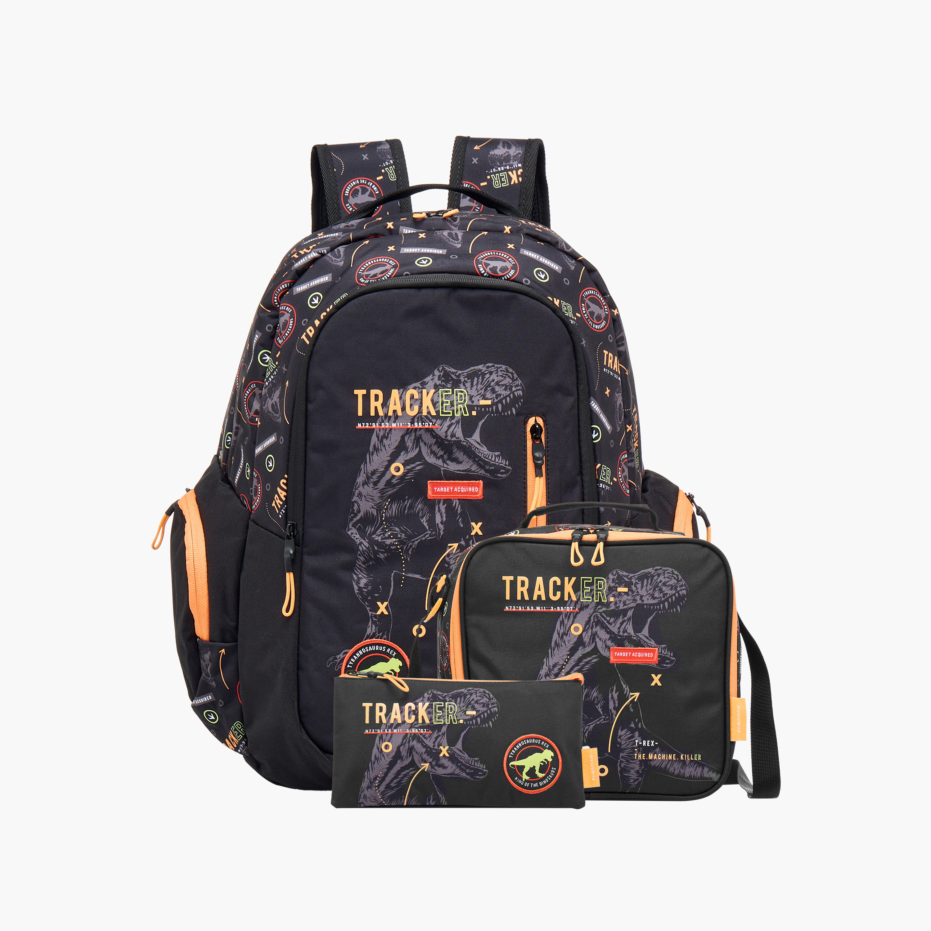 Mayfair Dinosaur Print Lunch Bag with Zip Closure and Strap-school-lunchessentials-lunchbags-image-6