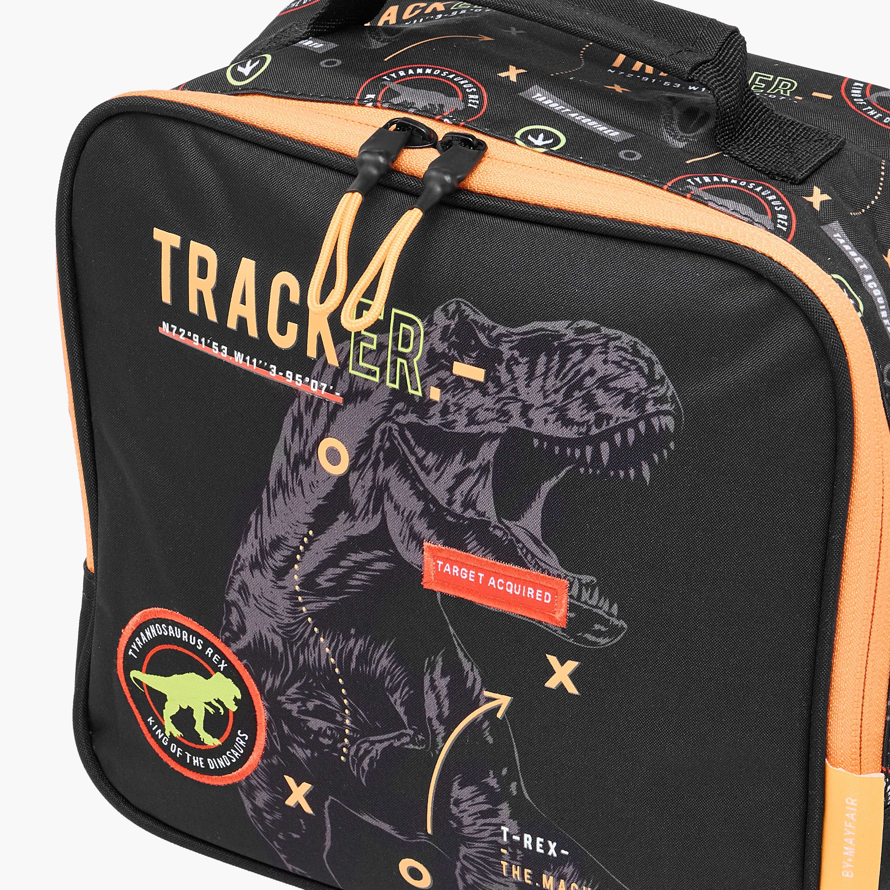 Mayfair Dinosaur Print Lunch Bag with Zip Closure and Strap-school-lunchessentials-lunchbags-image-4