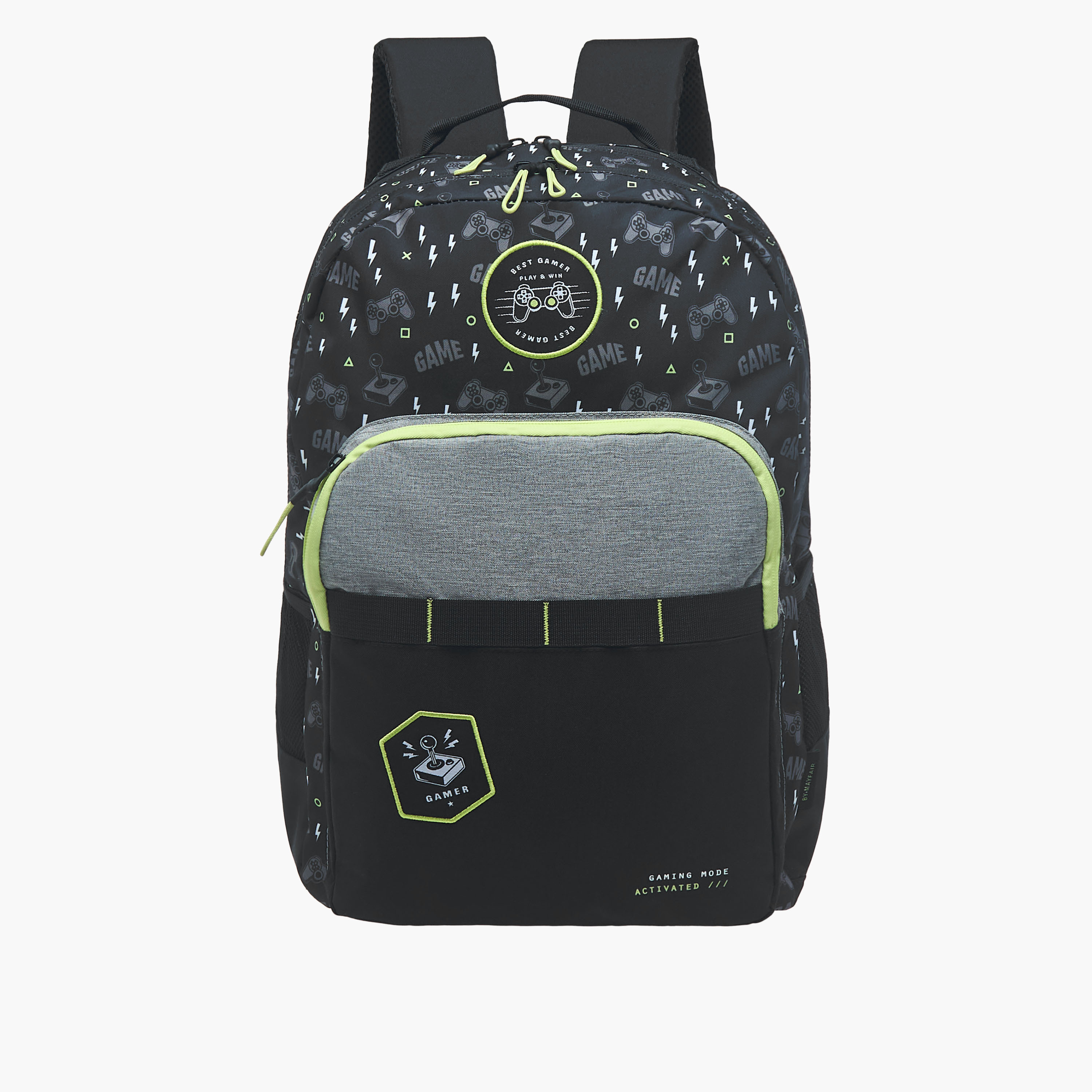 Mayfair Gaming Print Backpack with Zip Closure and Adjustable Straps - 42x29x20 cms-school-bagsandbackpacks-backpacks-image-1