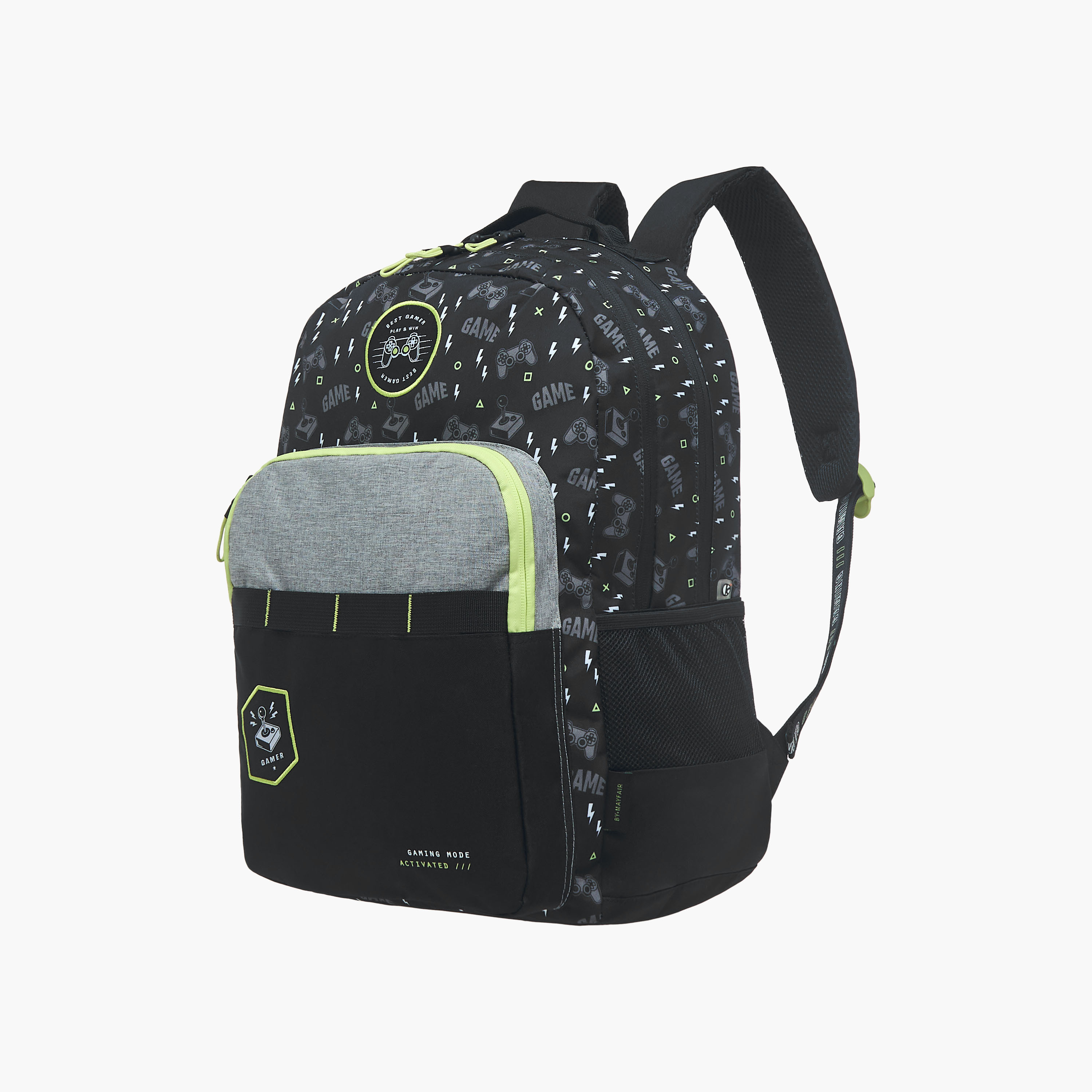 Mayfair Gaming Print Backpack with Zip Closure and Adjustable Straps - 42x29x20 cms-school-bagsandbackpacks-backpacks-image-4