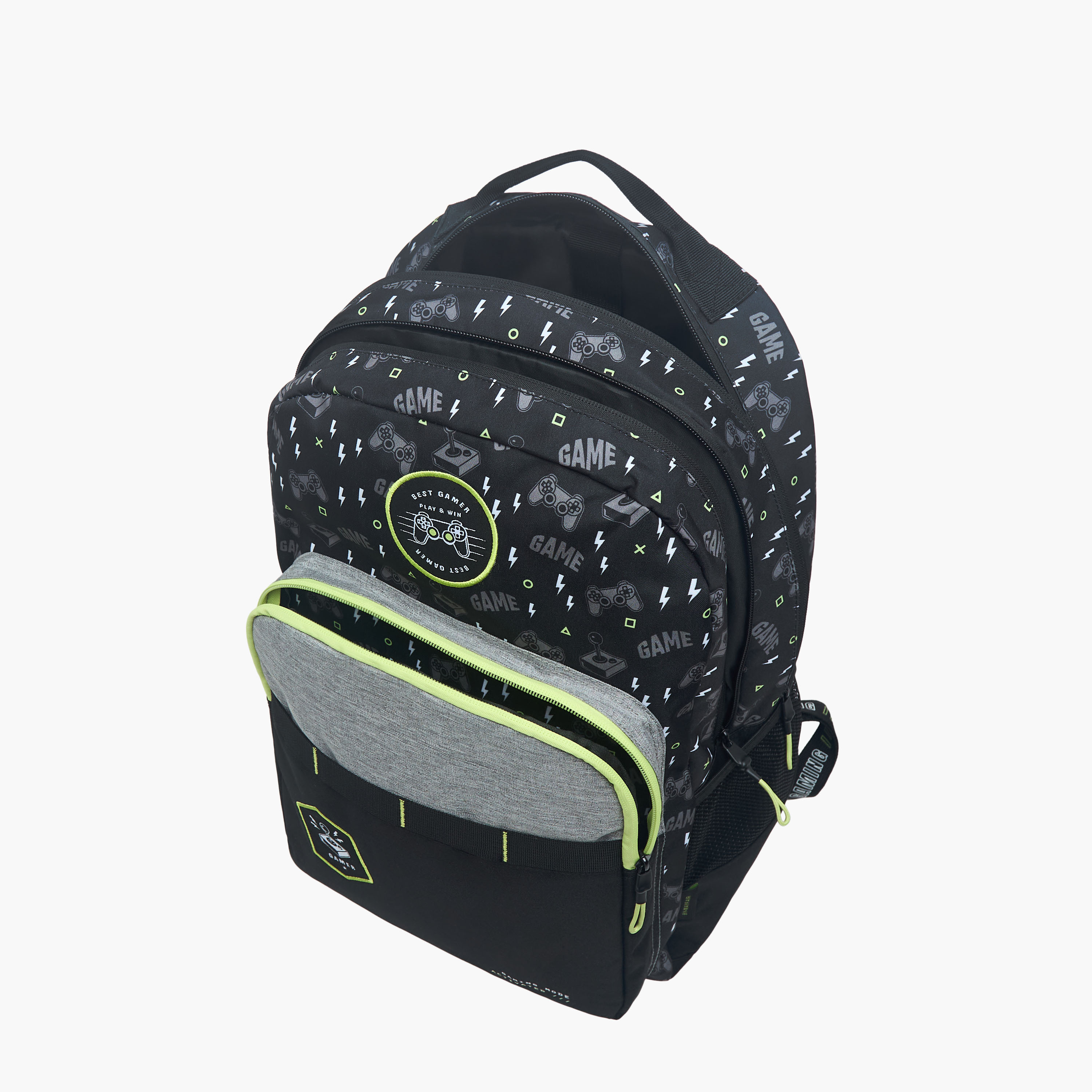 Mayfair Gaming Print Backpack with Zip Closure and Adjustable Straps - 42x29x20 cms-school-bagsandbackpacks-backpacks-image-9