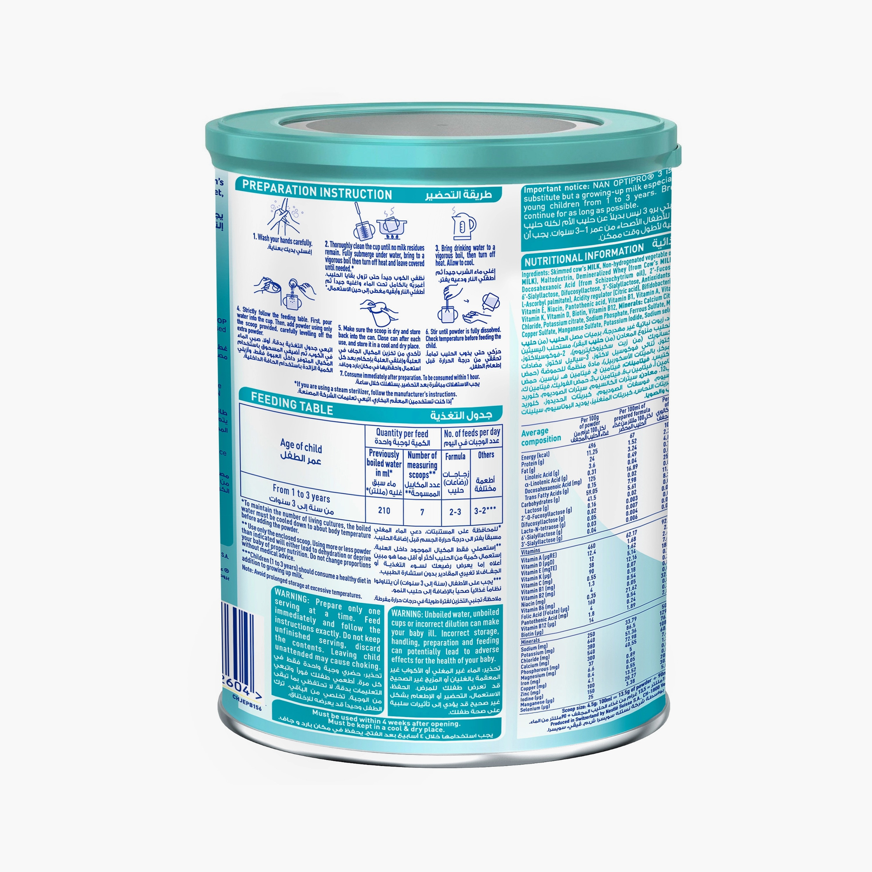 NAN OPTIPRO Stage 3 Growing-Up Milk Power with 2FL & BL Probiotic - 400g - 1-3 Years-baby-feeding-babyfood-image-8