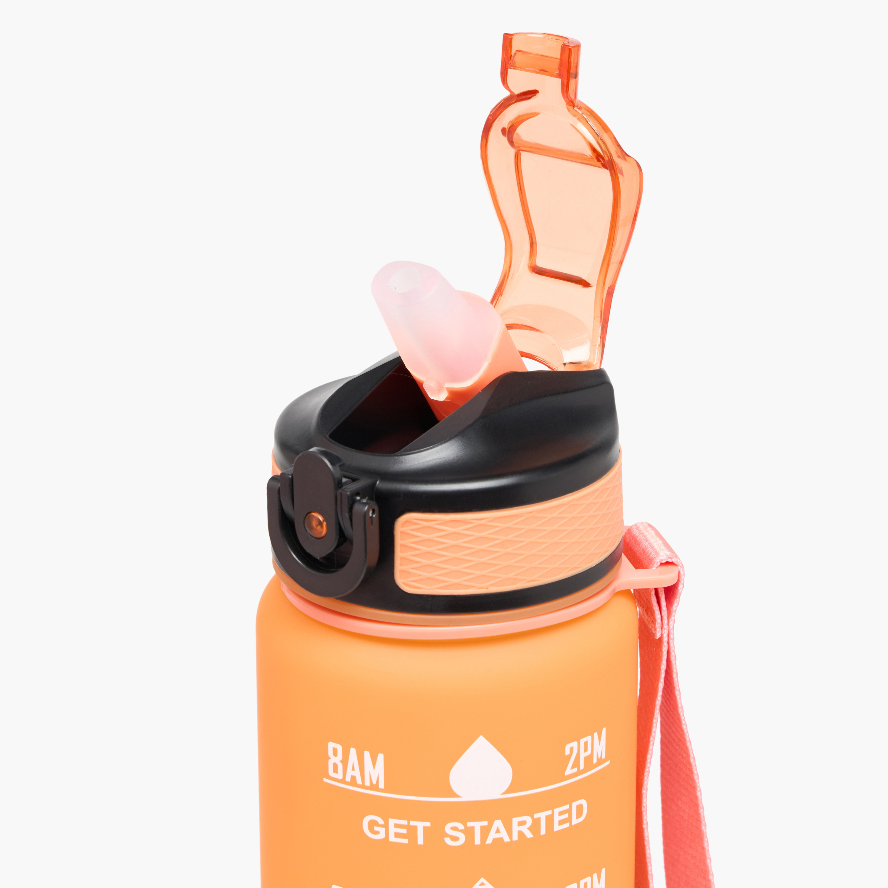 Printed Sipper Water Bottle with Push Button and Strap Handle - 1 L-school-waterbottles-image-4