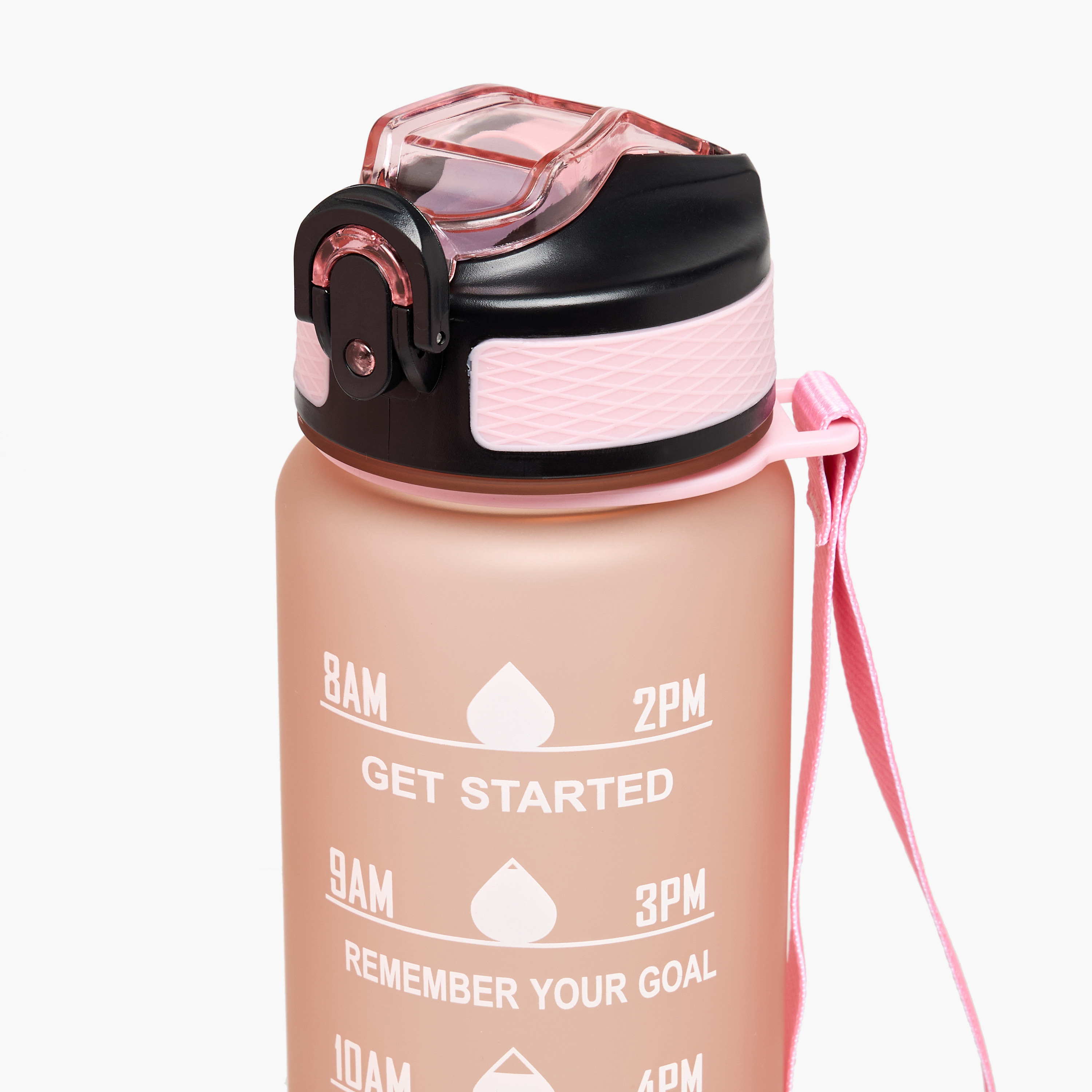 Printed Sipper Water Bottle with Push Button and Strap Handle - 1 L-school-waterbottles-image-3