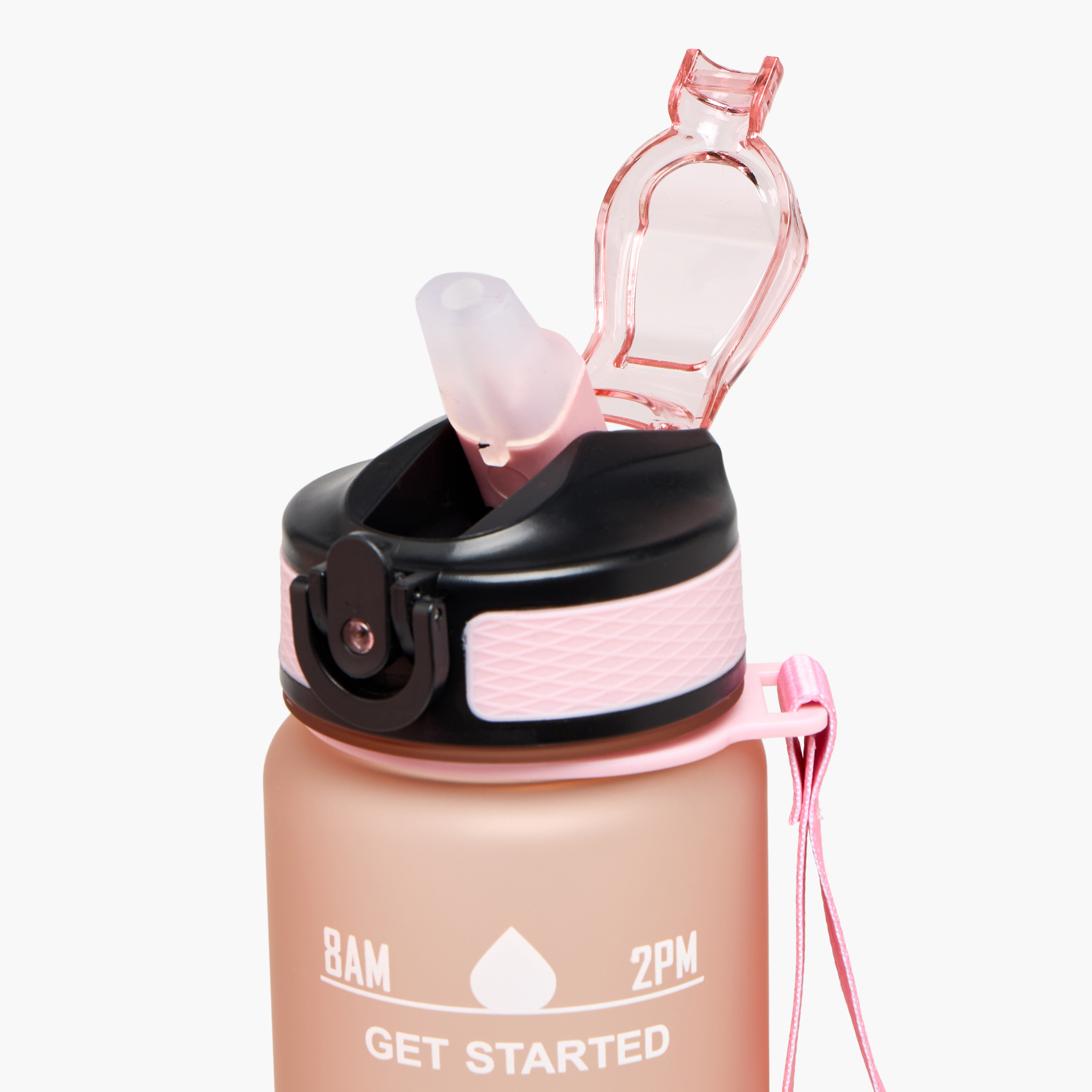 Printed Sipper Water Bottle with Push Button and Strap Handle - 1 L-school-waterbottles-image-4