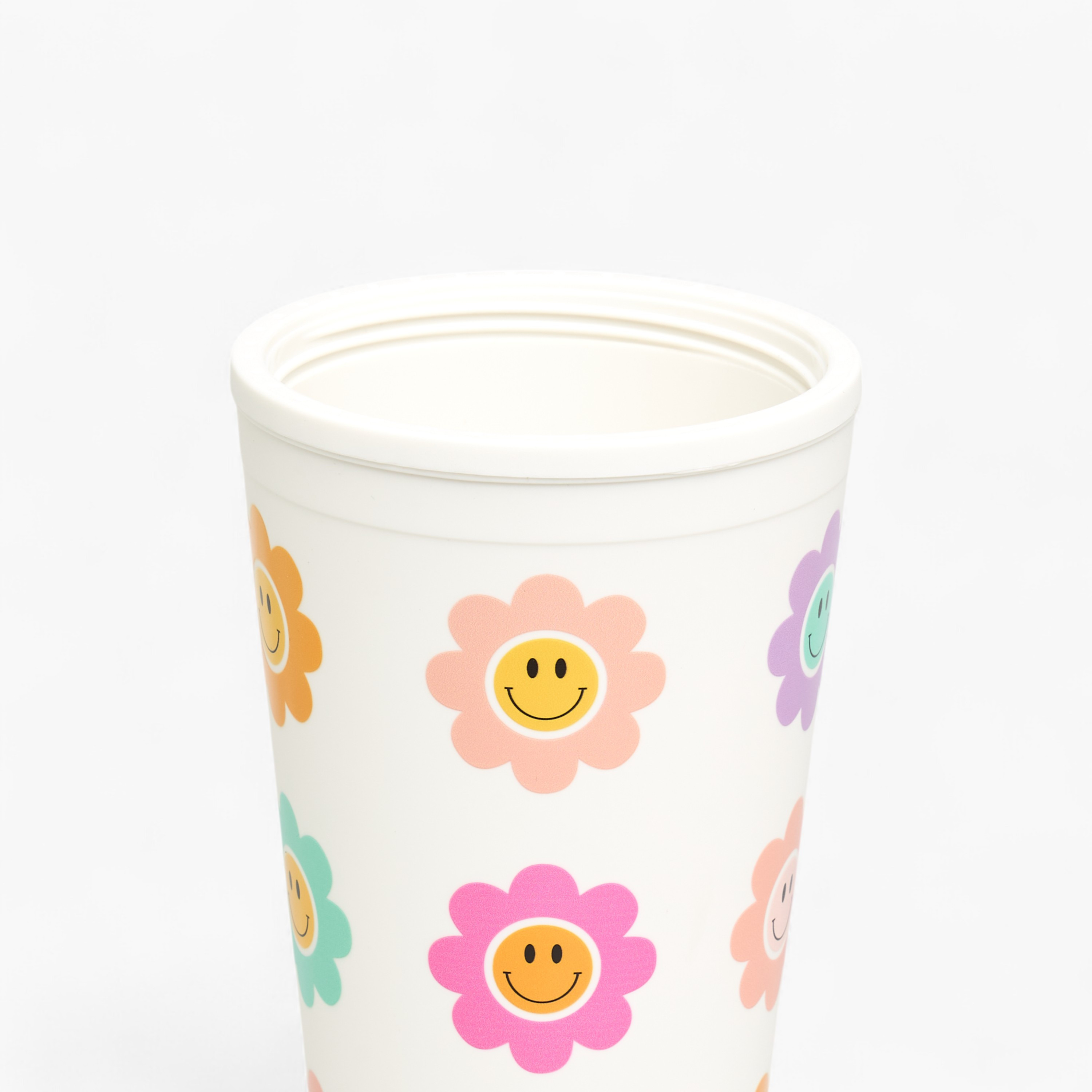 Floral Print Mug with Straw - 450 ml-school-waterbottles-image-4