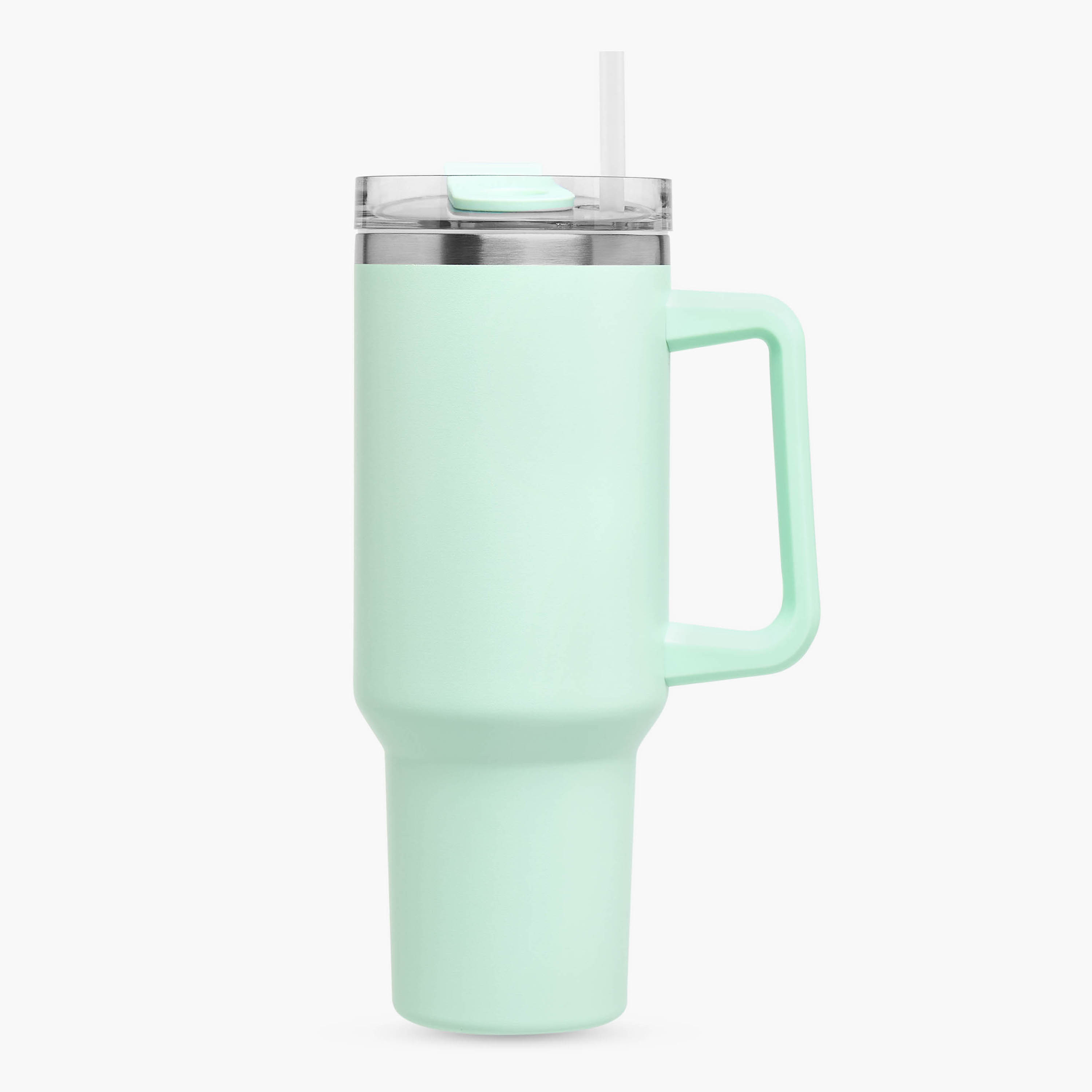 Solid Stainless Steel Tumbler with Straw and Handle - 1.2 L-school-waterbottles-image-1