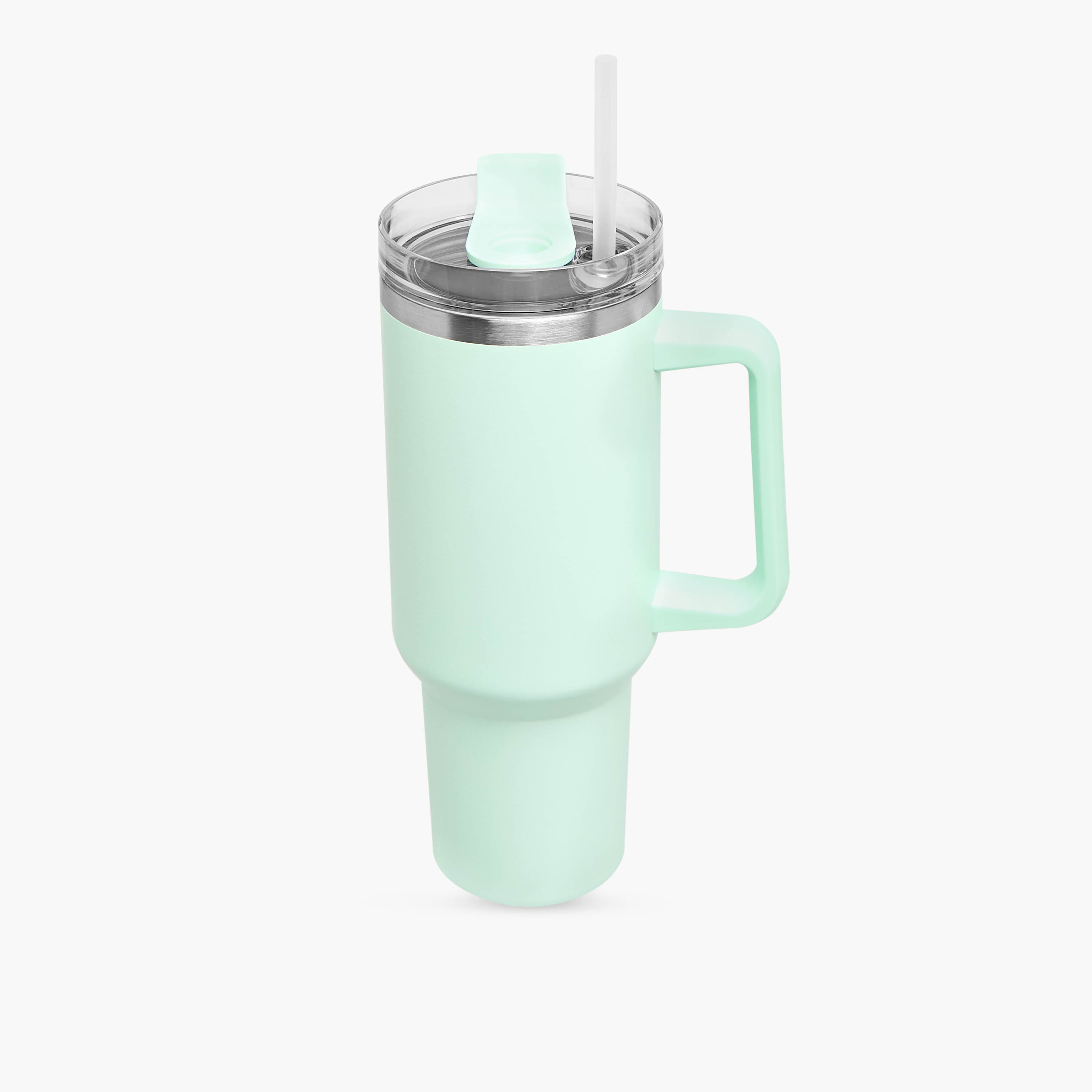 Solid Stainless Steel Tumbler with Straw and Handle - 1.2 L-school-waterbottles-image-2