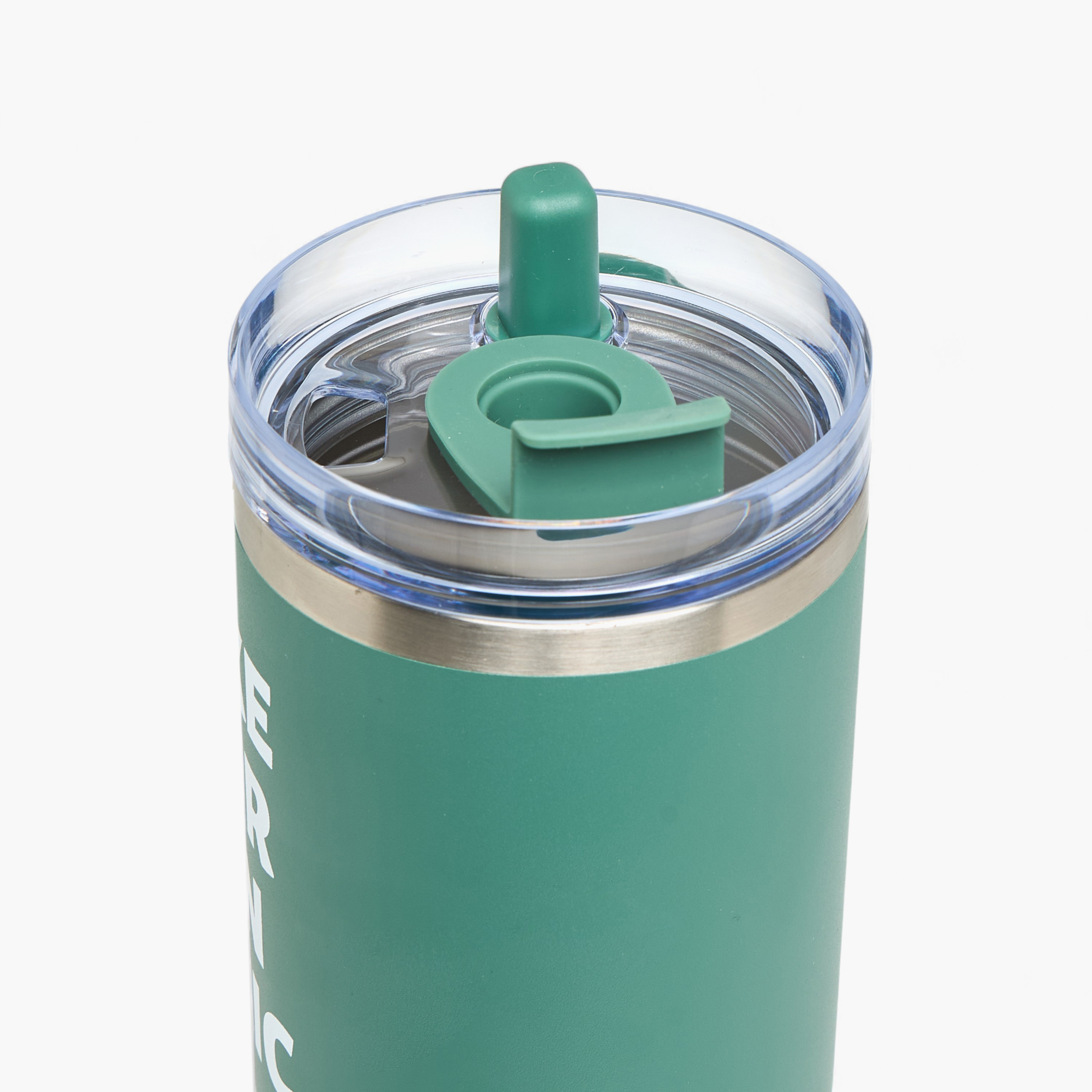 Slogan Print Stainless Steel Tumbler with Lid - 1.2 L-school-waterbottles-image-4