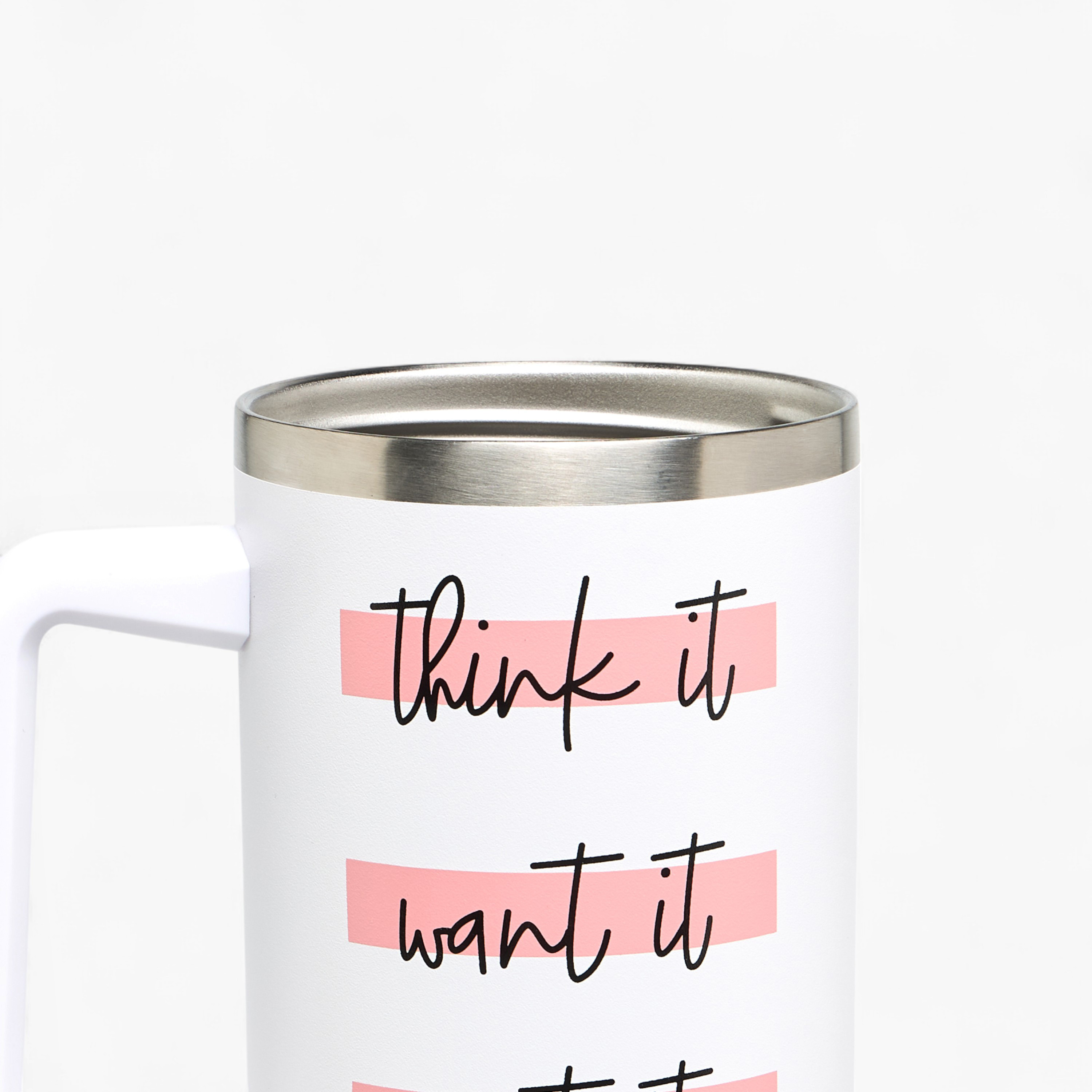 Slogan Print Stainless Steel Tumbler with Lid - 1.2 L-school-waterbottles-image-6