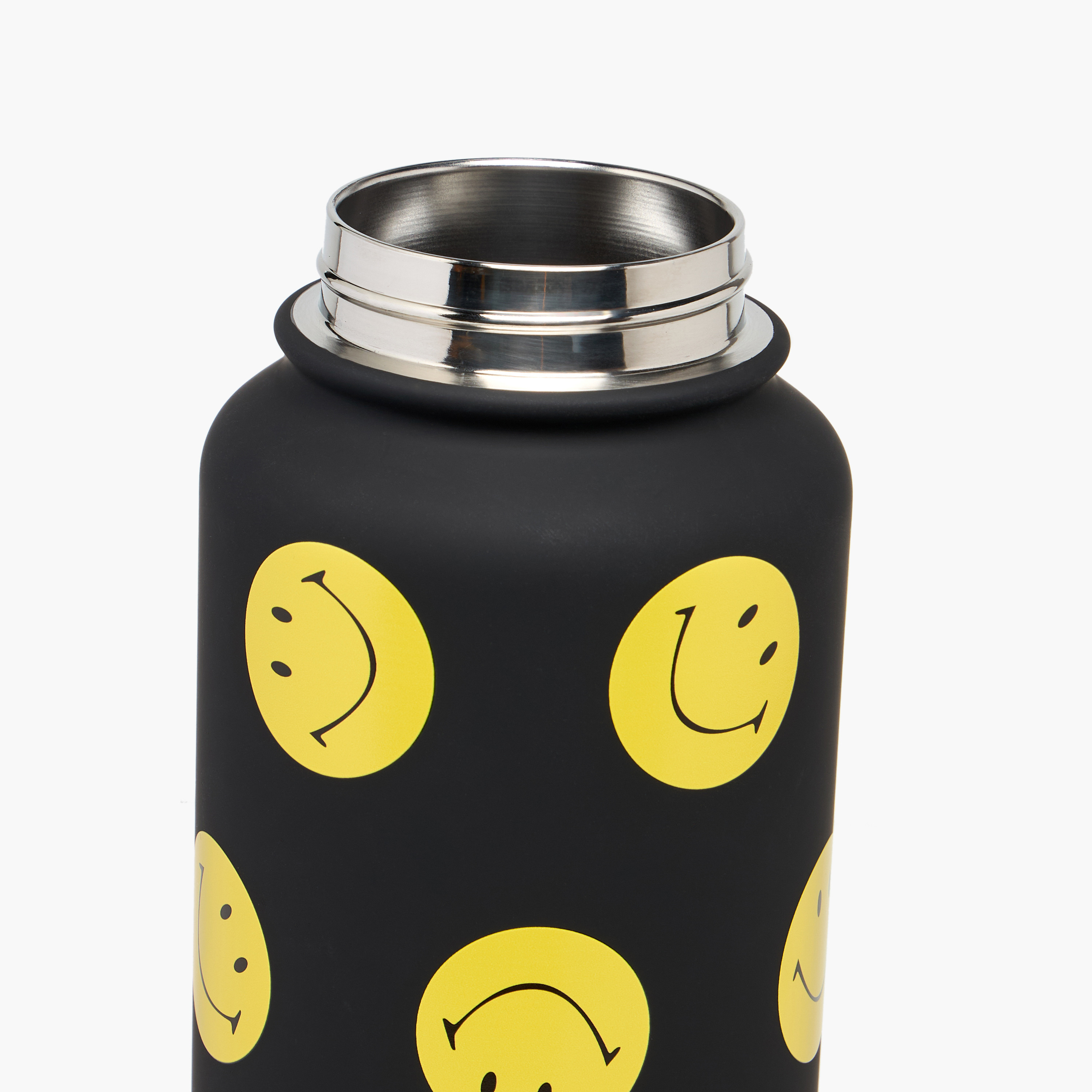 Smiley Print Double Wall Stainless Steel Sipper Water Bottle - 1 L-school-waterbottles-image-6