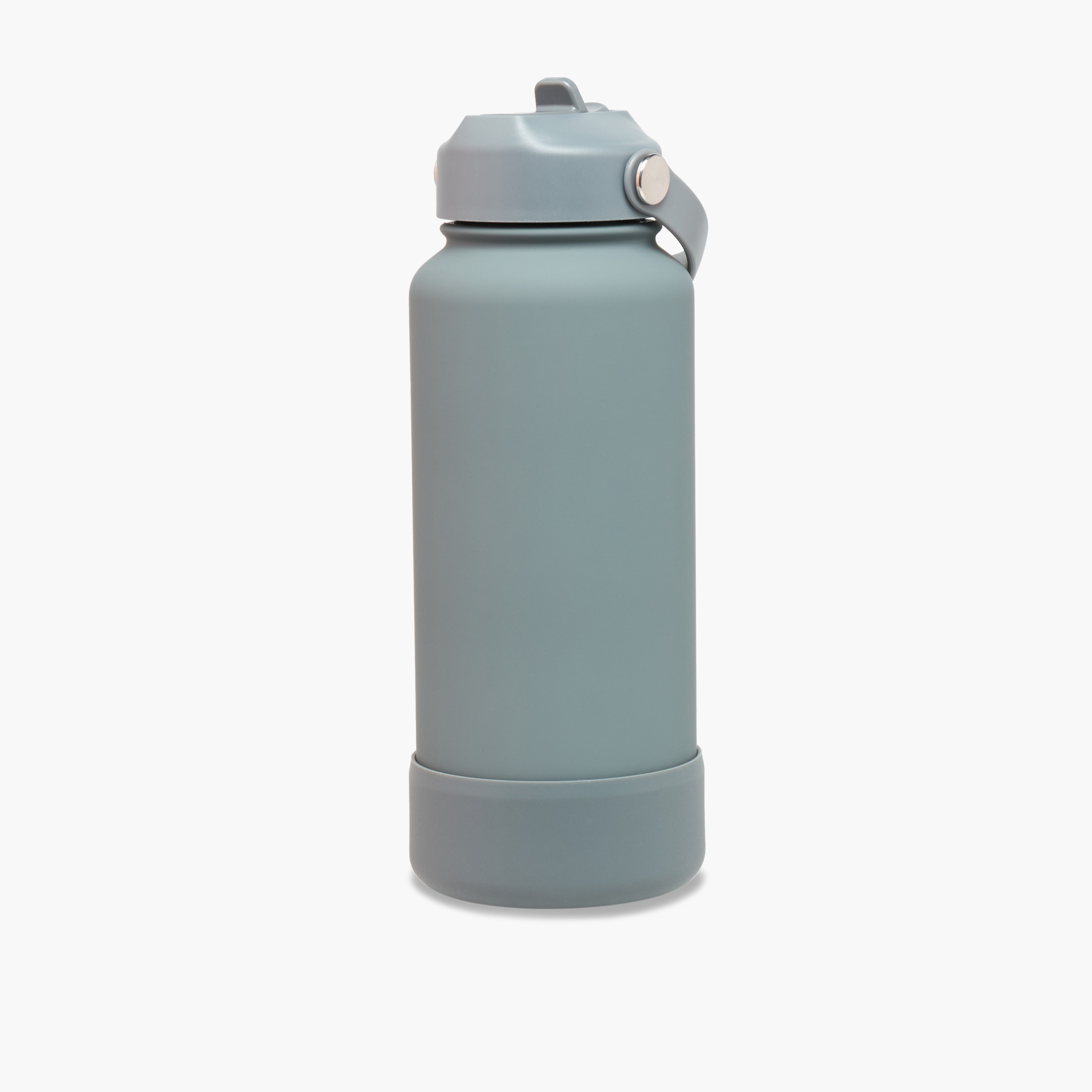 Solid Stainless Steel Sipper Water Bottle with Handle - 1 L-school-waterbottles-image-1