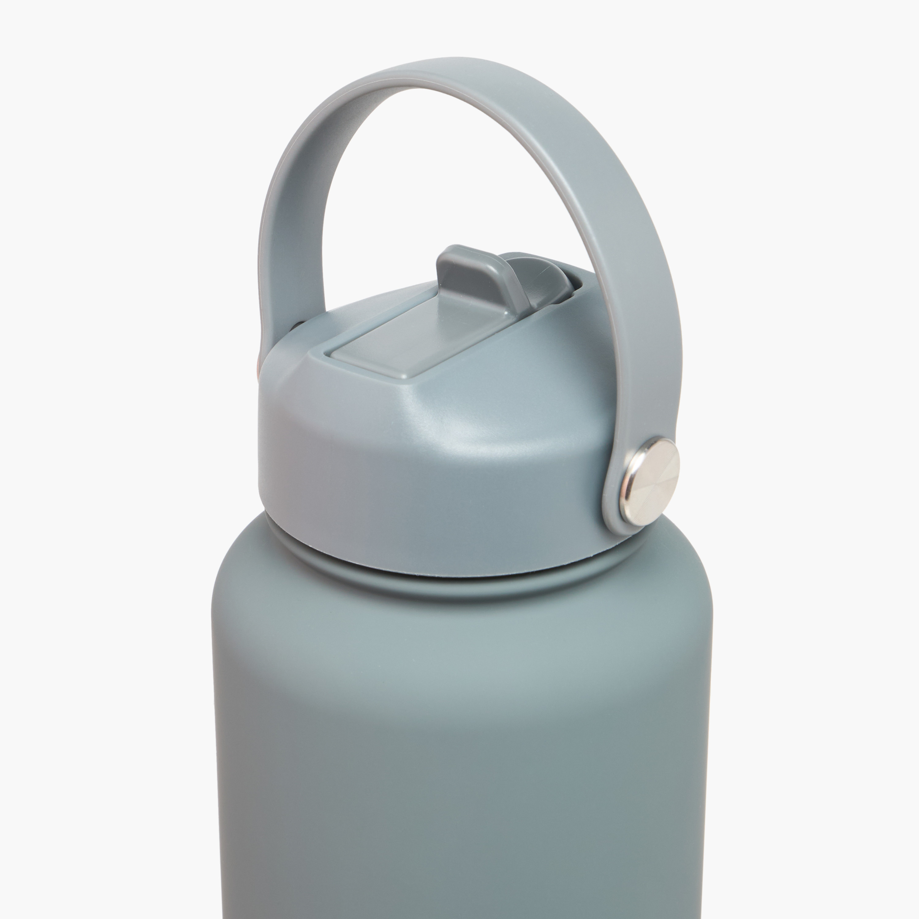 Solid Stainless Steel Sipper Water Bottle with Handle - 1 L-school-waterbottles-image-3