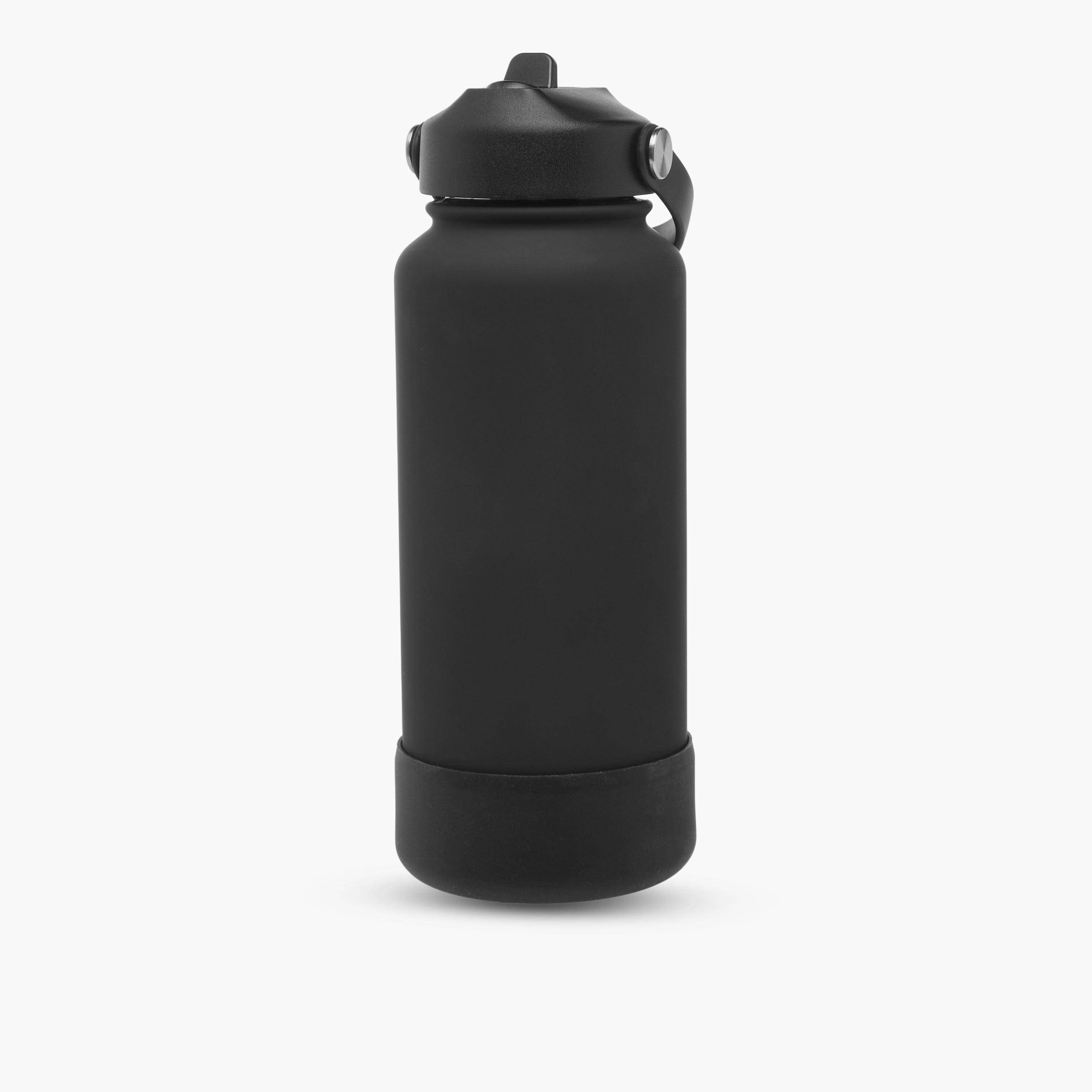 Solid Stainless Steel Sipper Water Bottle with Handle - 1 L-school-waterbottles-image-1
