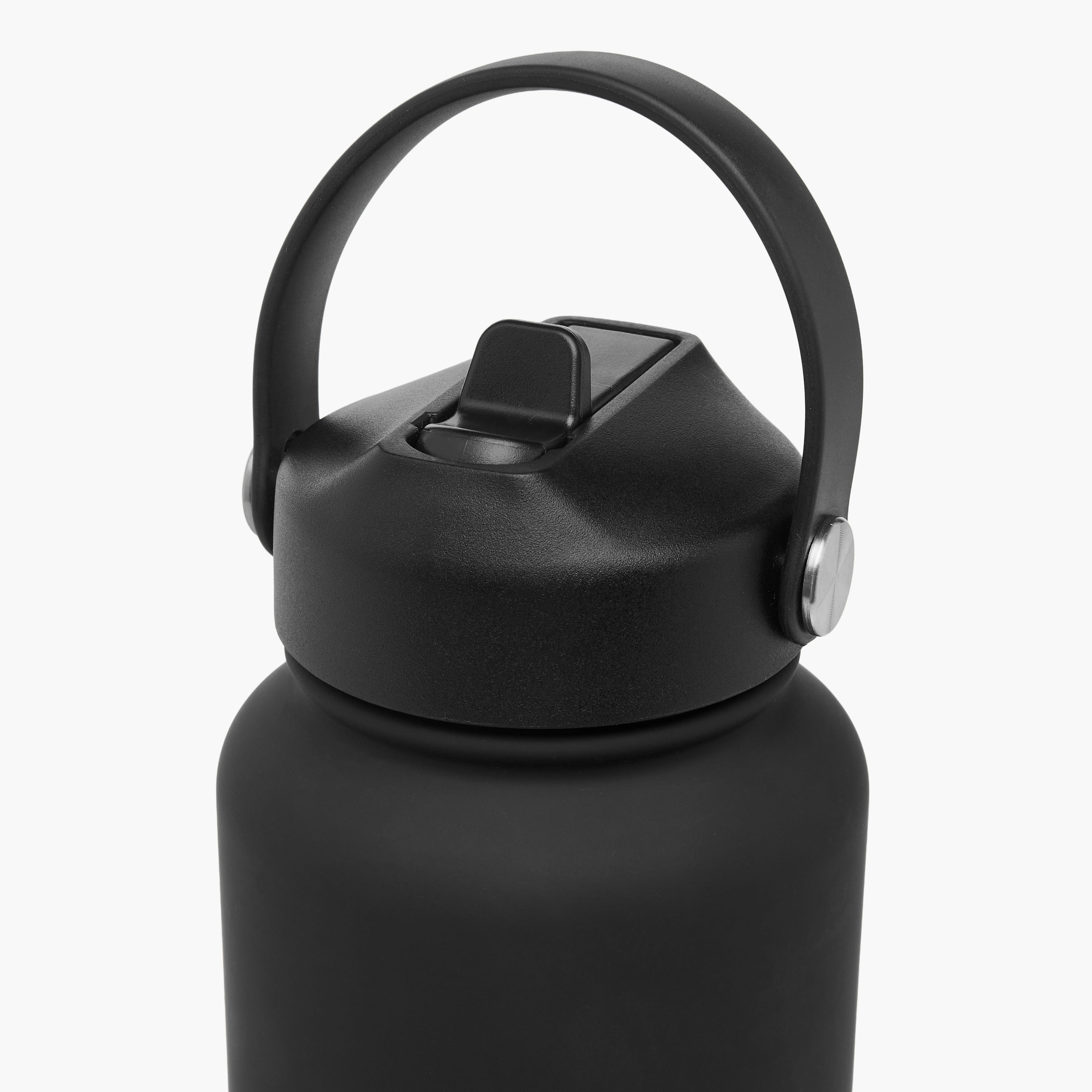 Solid Stainless Steel Sipper Water Bottle with Handle - 1 L-school-waterbottles-image-3