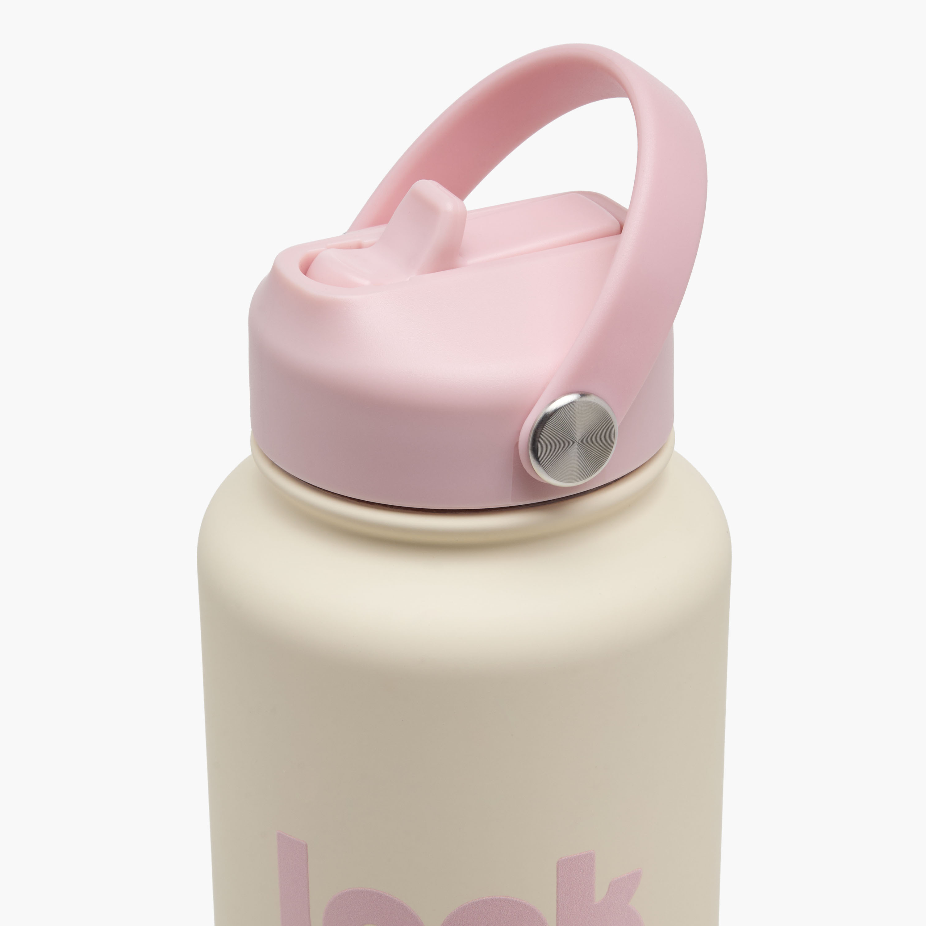 Slogan Print Stainless Steel Sipper Water Bottle with Handle - 1 L-school-waterbottles-image-3