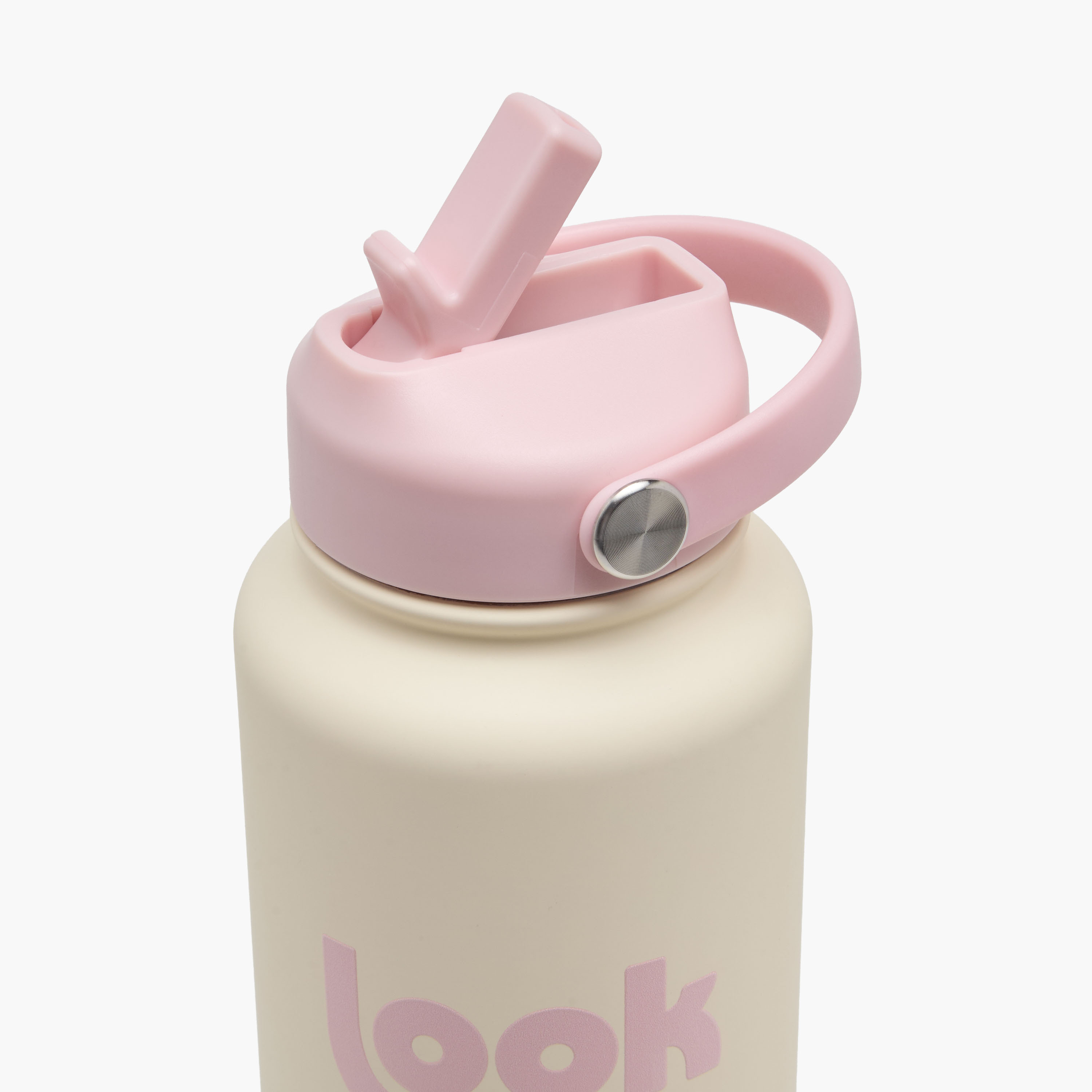 Slogan Print Stainless Steel Sipper Water Bottle with Handle - 1 L-school-waterbottles-image-4
