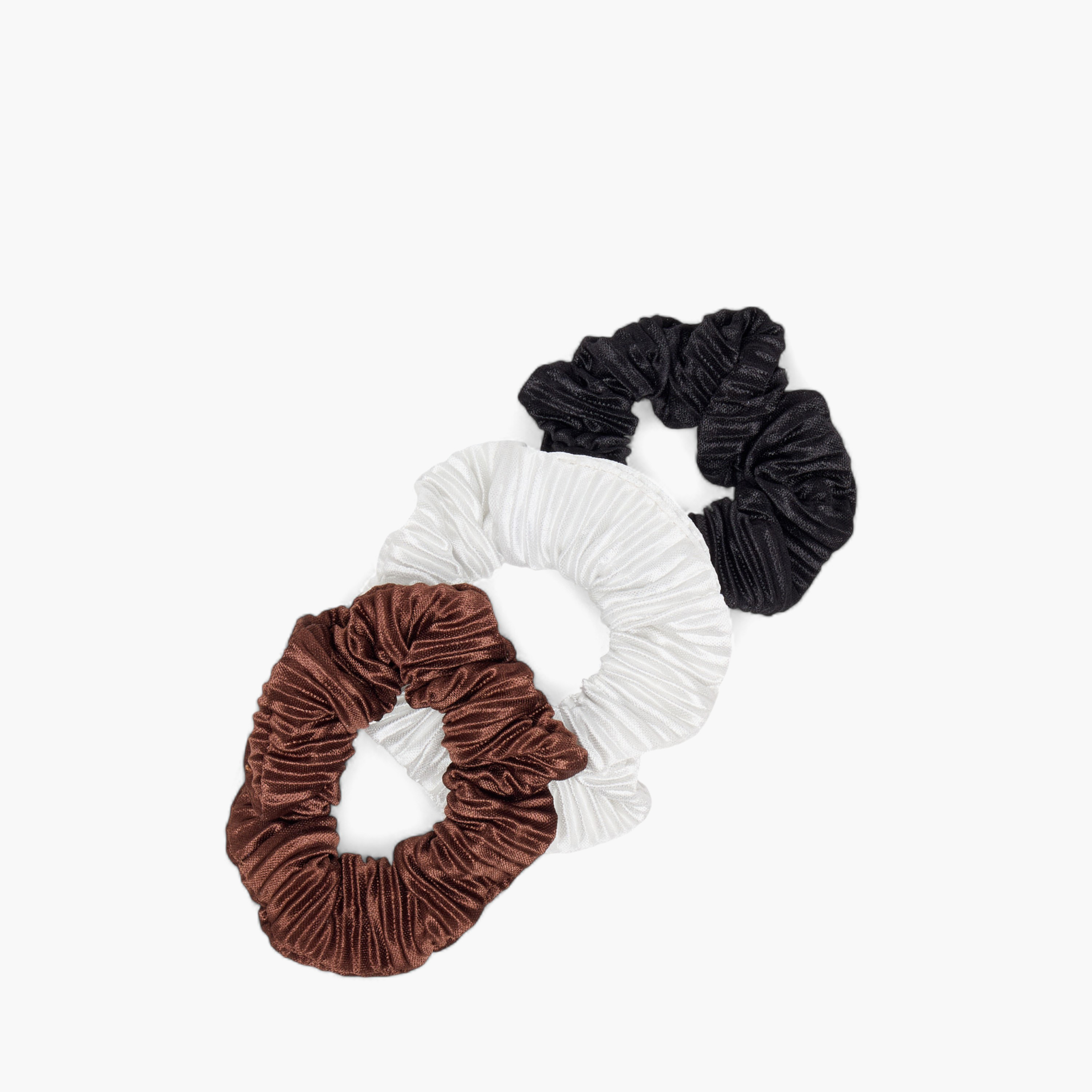 ربطات شعر سكرانشي بارزة الملمس - طقم 3 قطع-women-hairaccessories-scrunchies-image-2