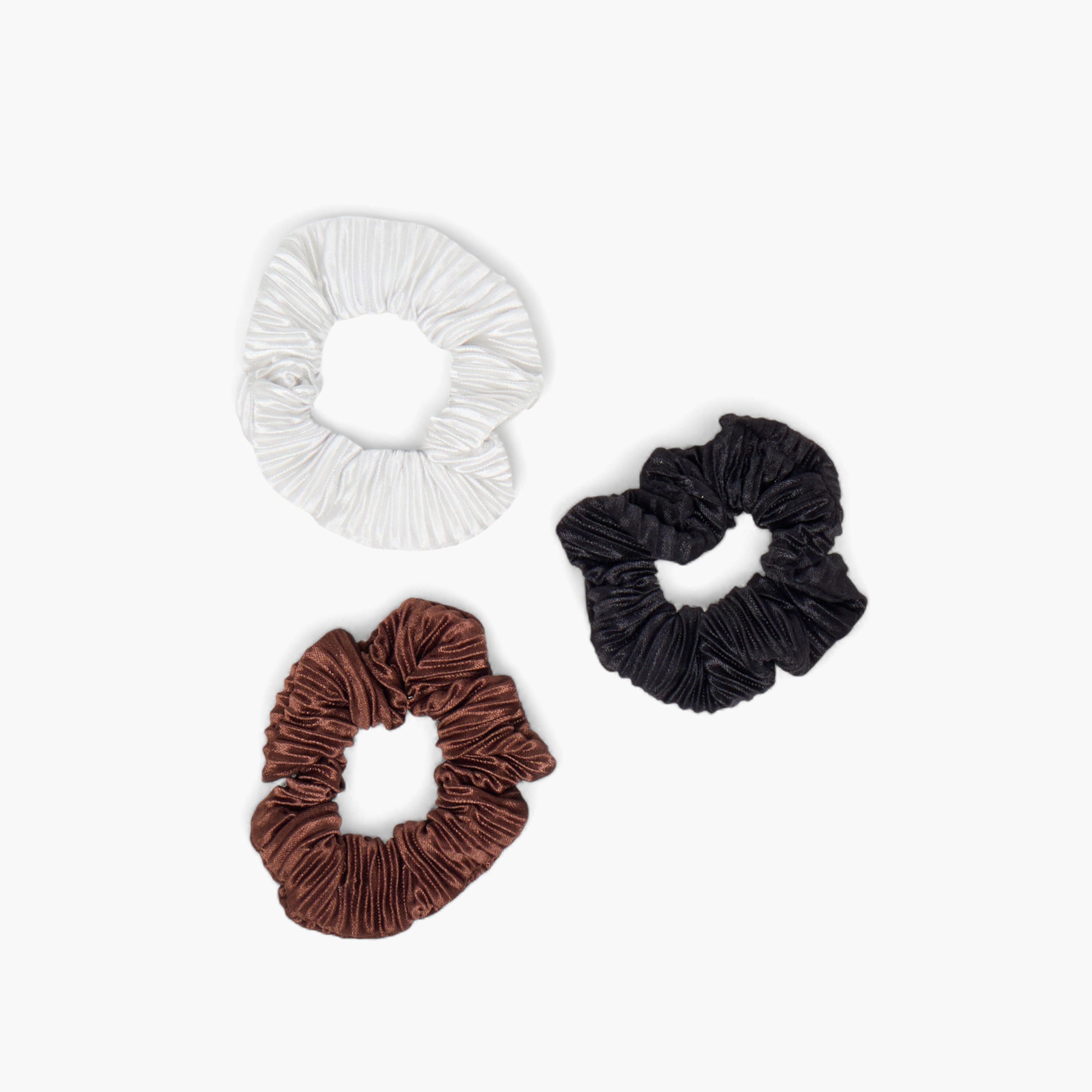 ربطات شعر سكرانشي بارزة الملمس - طقم 3 قطع-women-hairaccessories-scrunchies-image-3