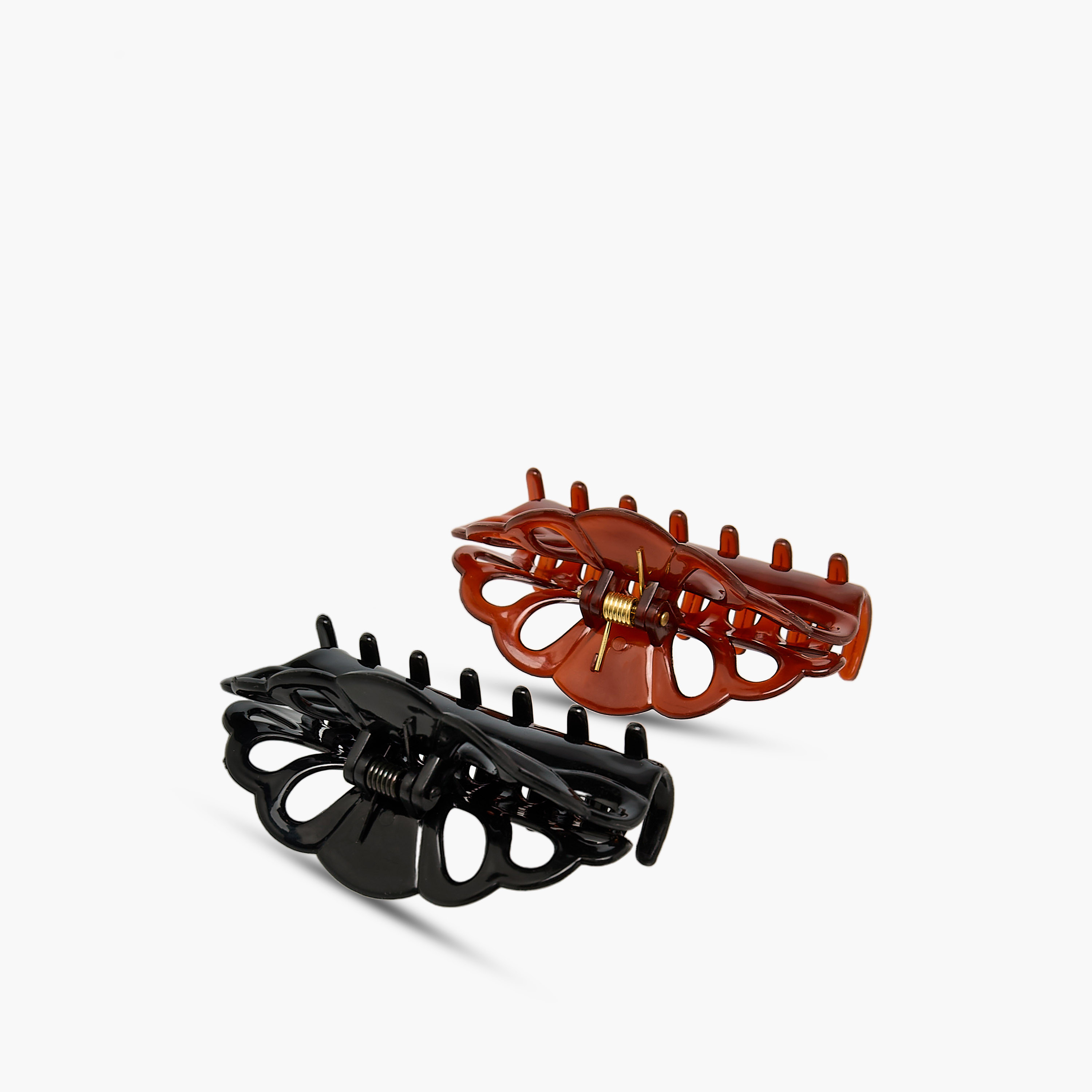 Pack of 2 Curved Hair Clamps with Cutout Detail-women-hairaccessories-clamps-image-4