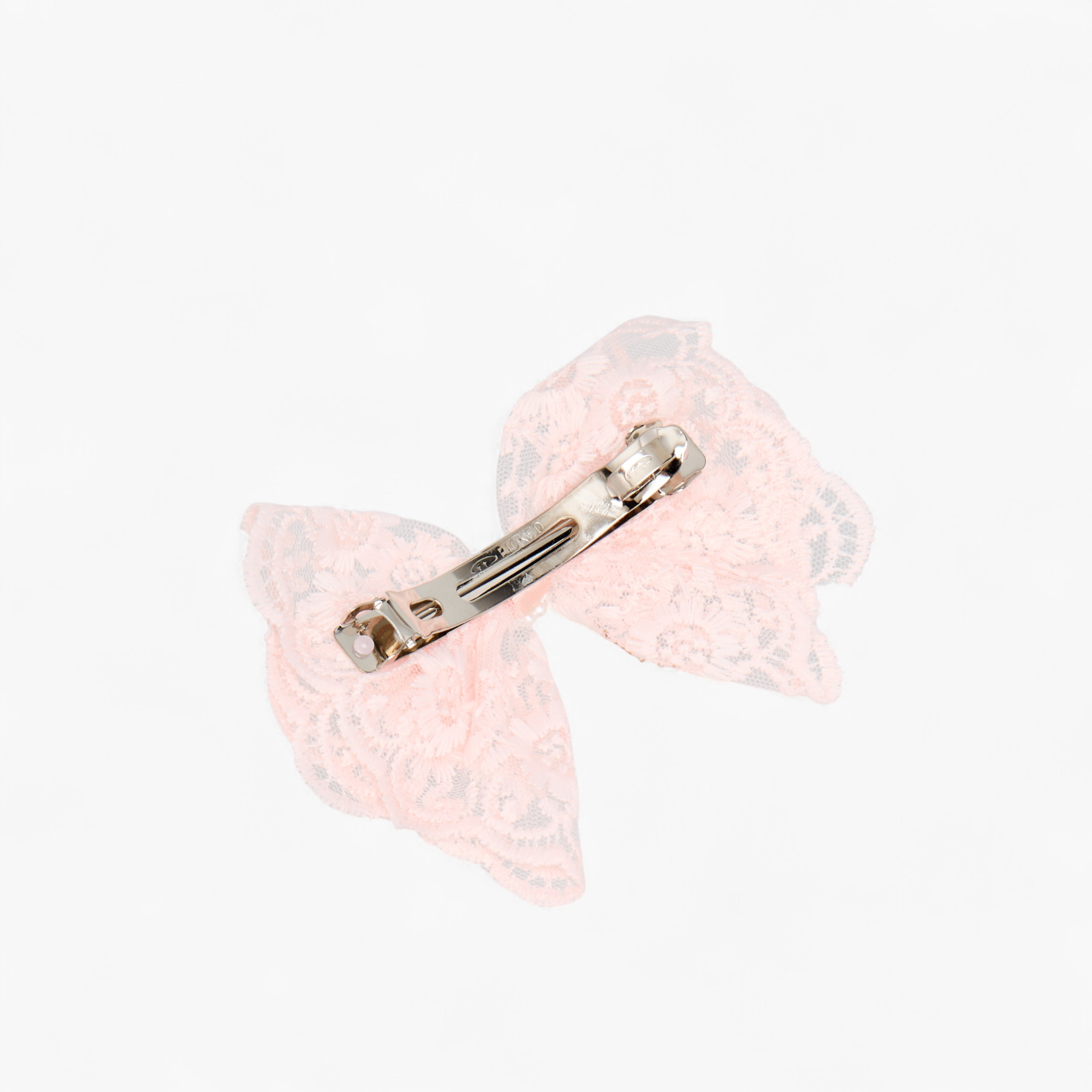 Pearl Embellished Lace Bow Barrette Hair Clip-women-hairaccessories-clips-image-3