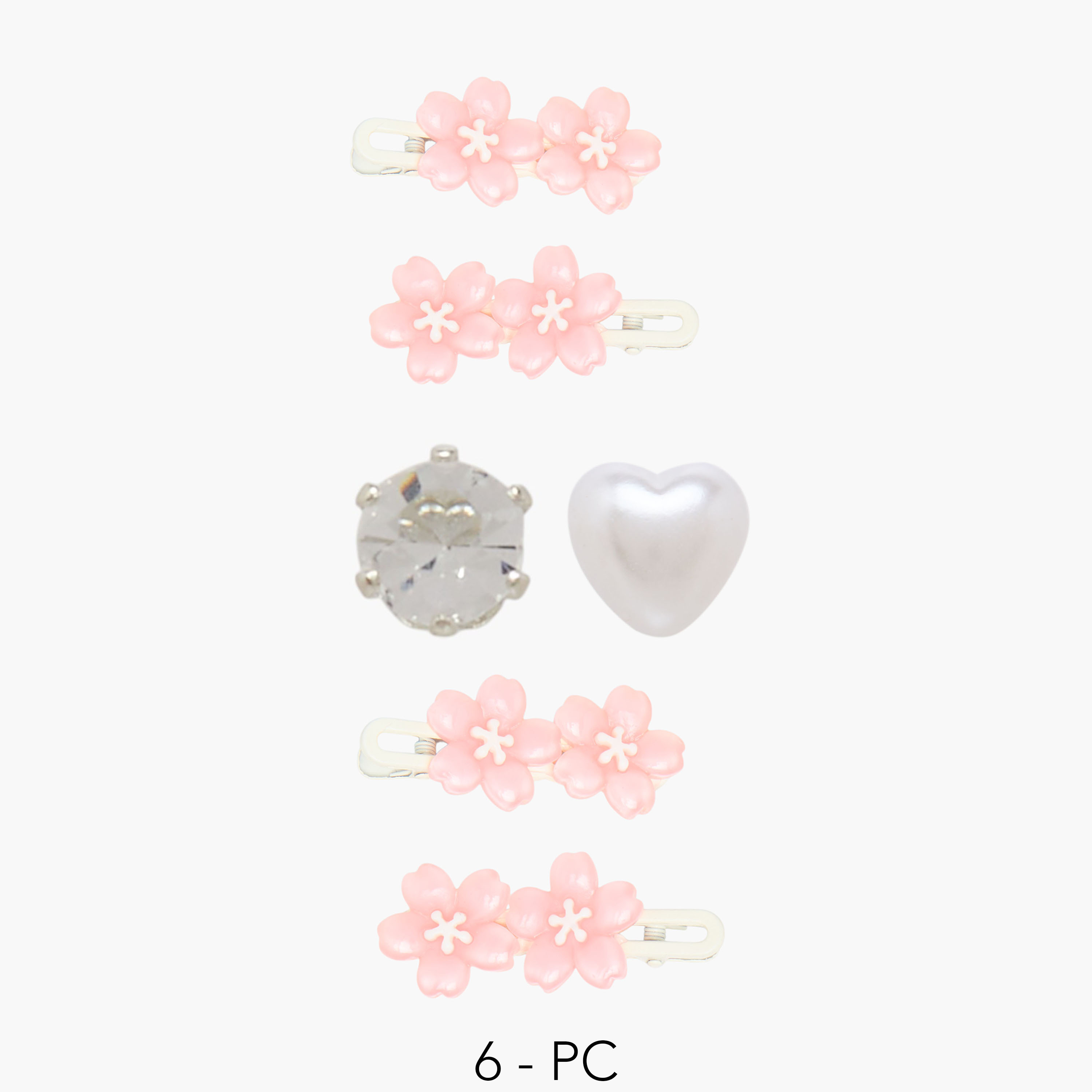 Embellished 6-Piece Hair Clip and Earrings Set-women-hairaccessories-others-image-1
