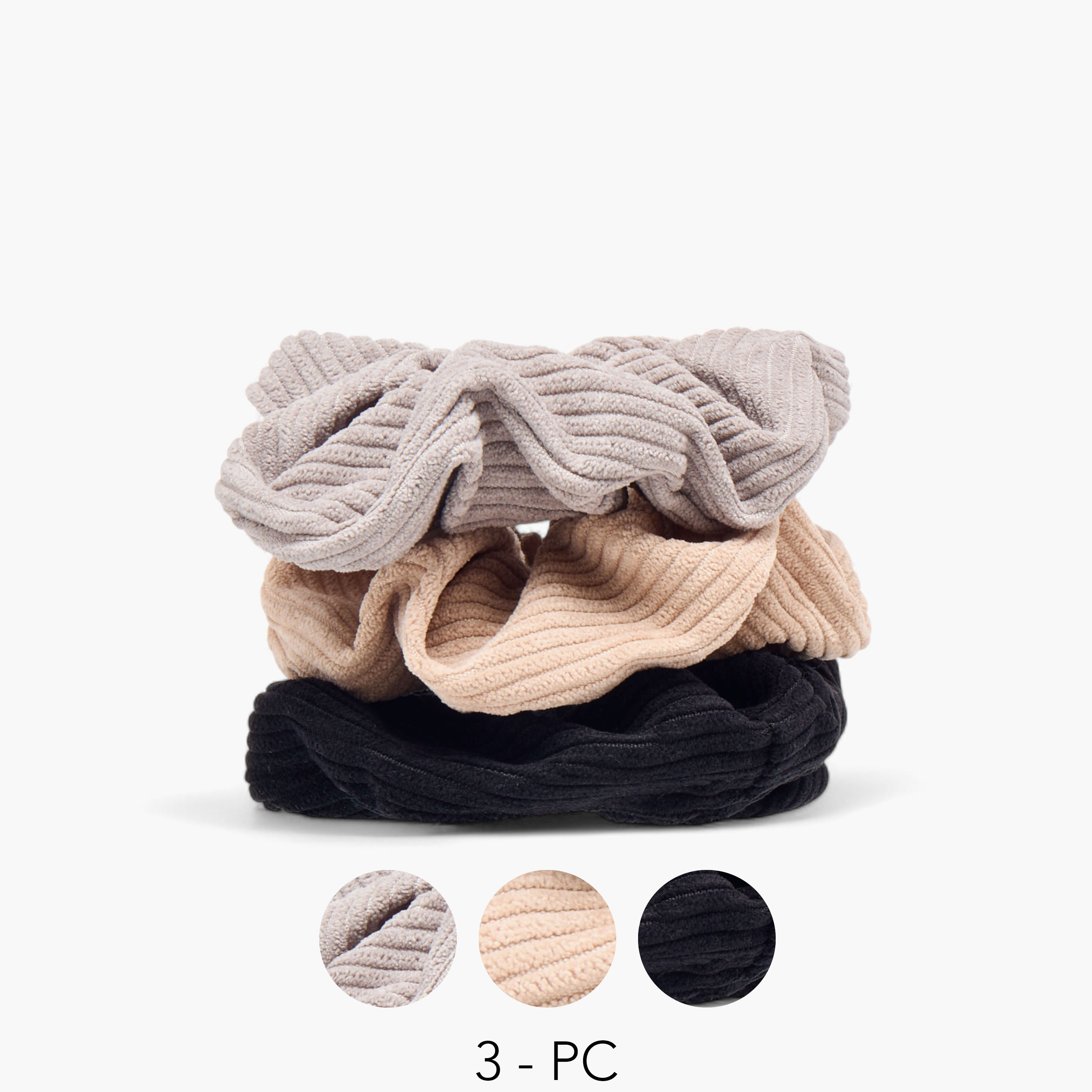 Textured Hair Scrunchie - Set of 3-women-hairaccessories-scrunchies-image-1