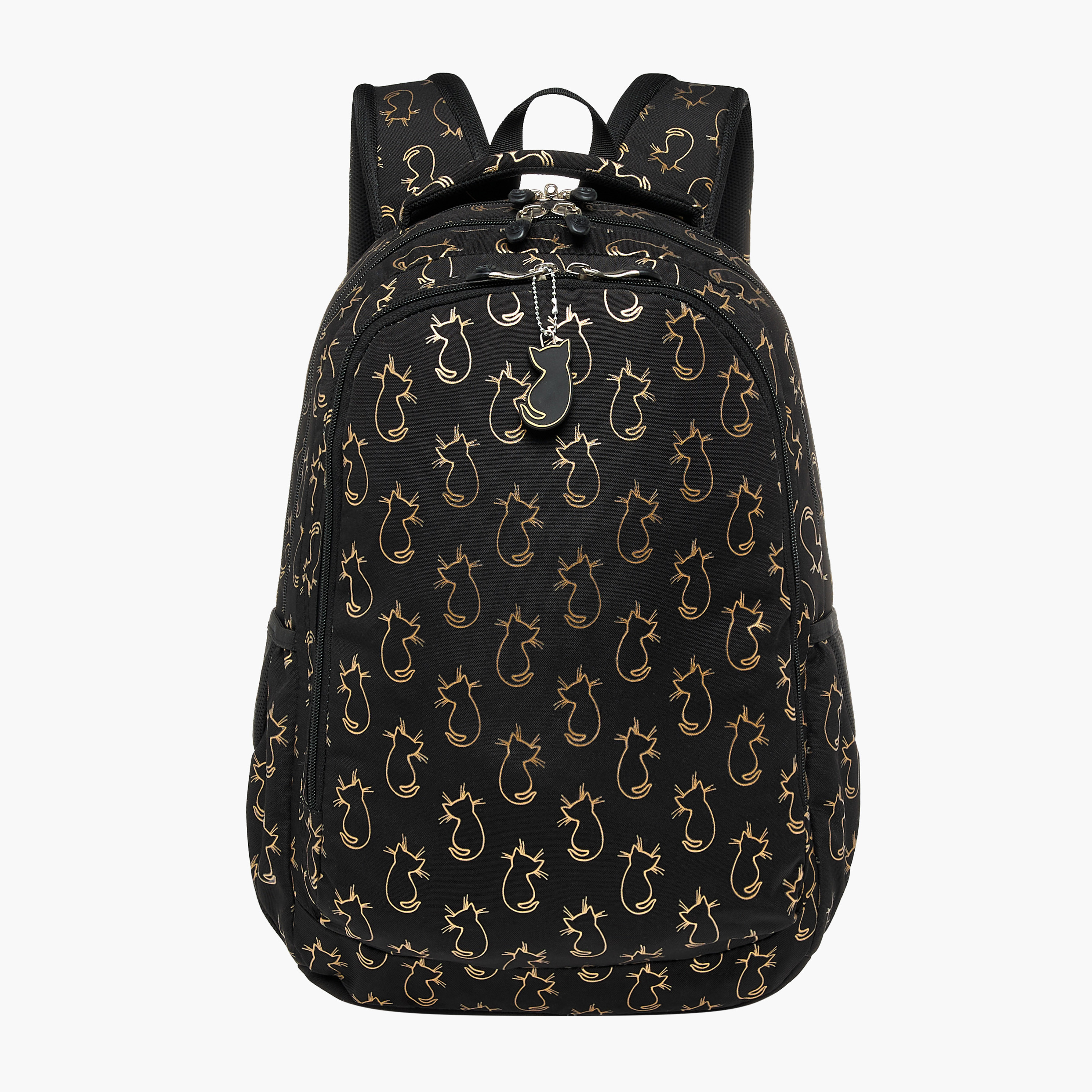 St.Right 18-inch Cat Print Backpack with Adjustable Straps and Zip Closure - 30x20x45 cms-promo_LS20_OMN-image-1