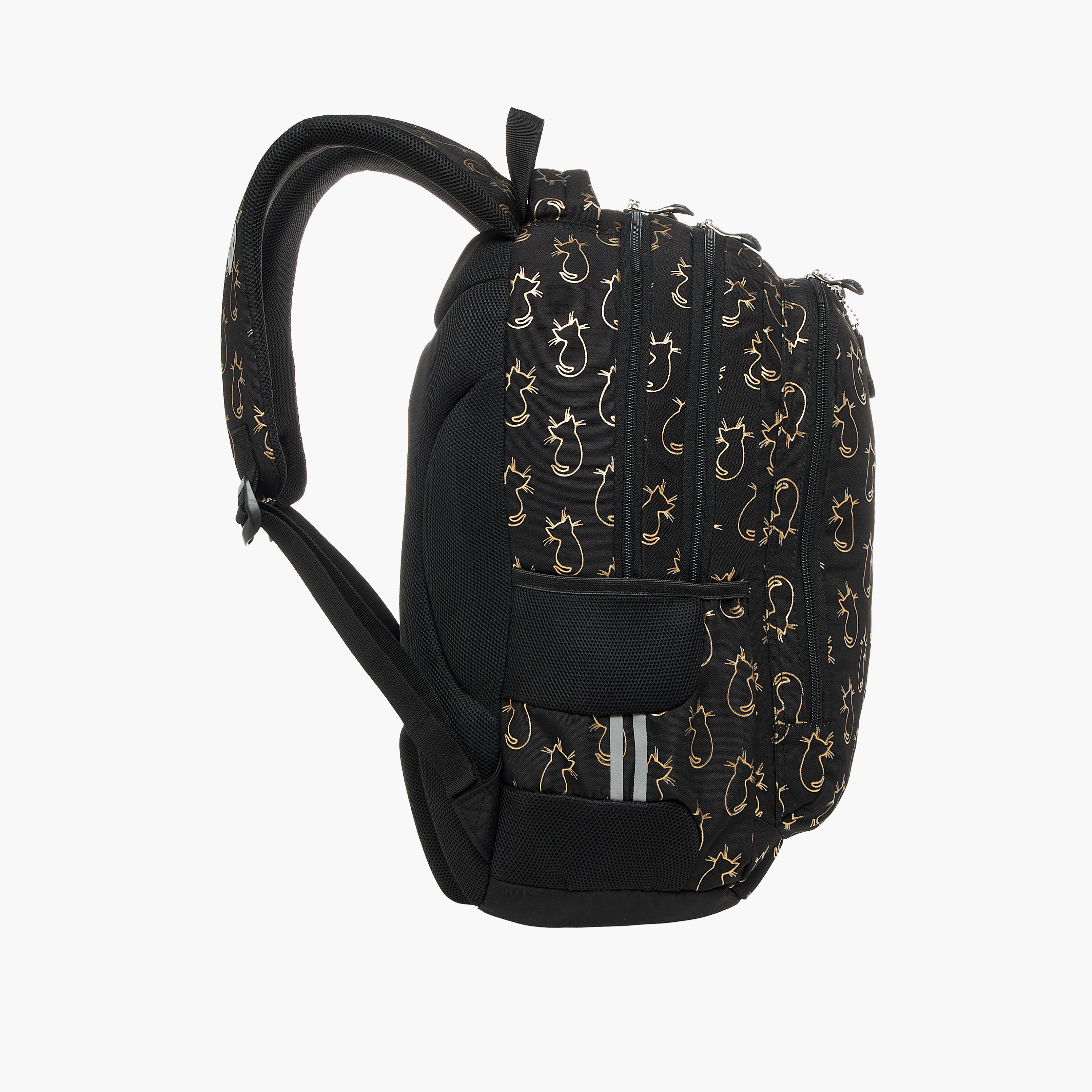 St.Right 18-inch Cat Print Backpack with Adjustable Straps and Zip Closure - 30x20x45 cms-promo_LS20_OMN-image-3