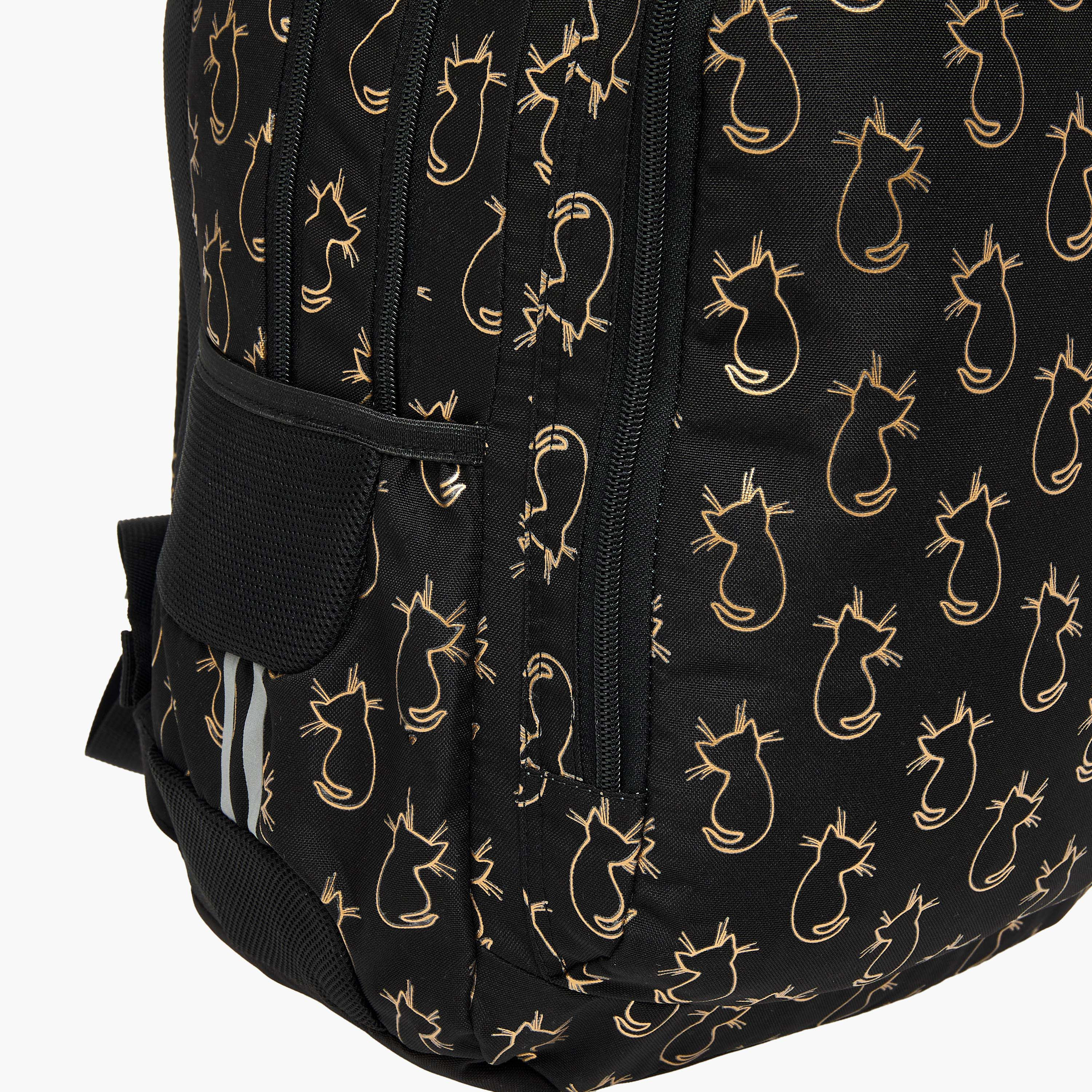 St.Right 18-inch Cat Print Backpack with Adjustable Straps and Zip Closure - 30x20x45 cms-promo_LS20_OMN-image-7