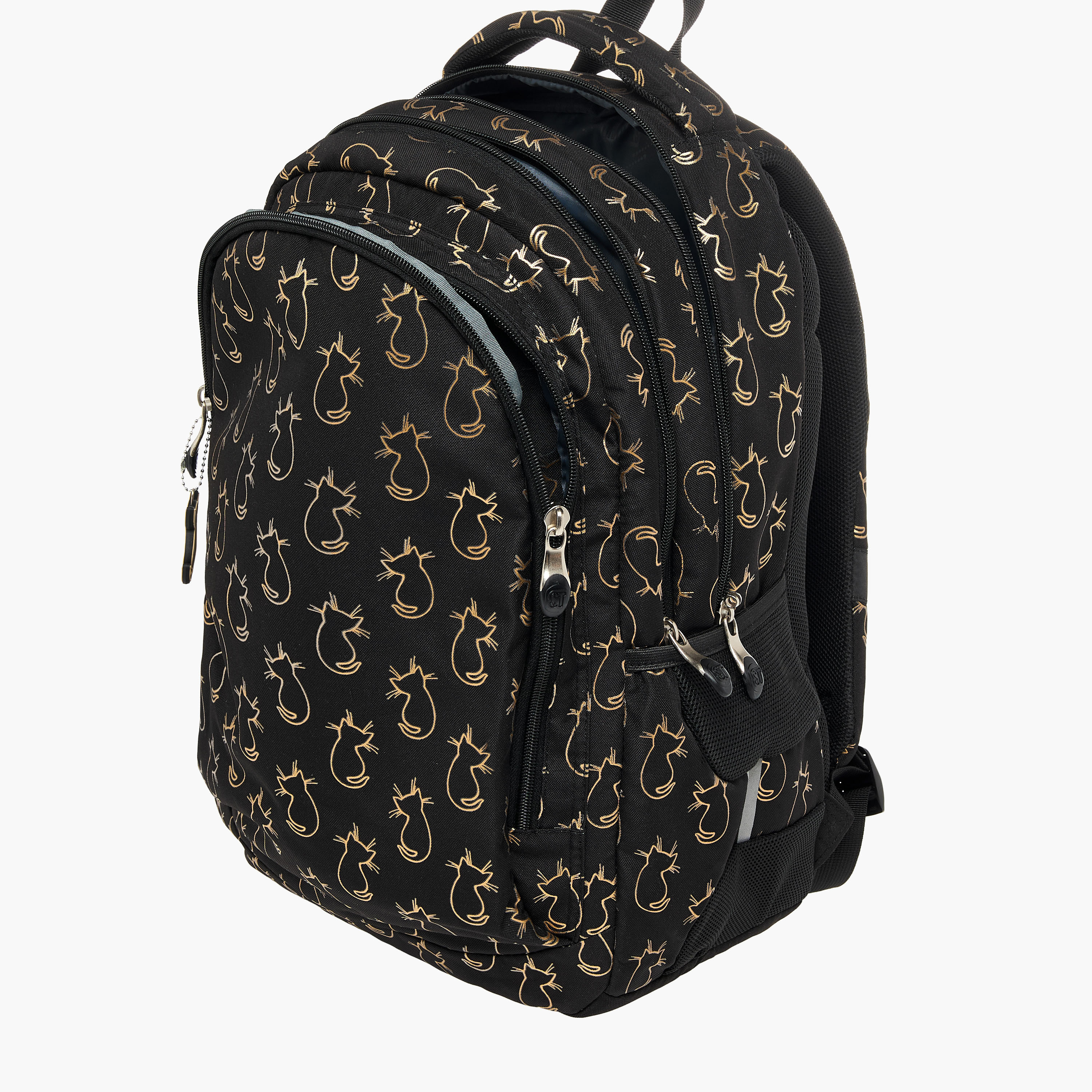 St.Right 18-inch Cat Print Backpack with Adjustable Straps and Zip Closure - 30x20x45 cms-promo_LS20_OMN-image-9