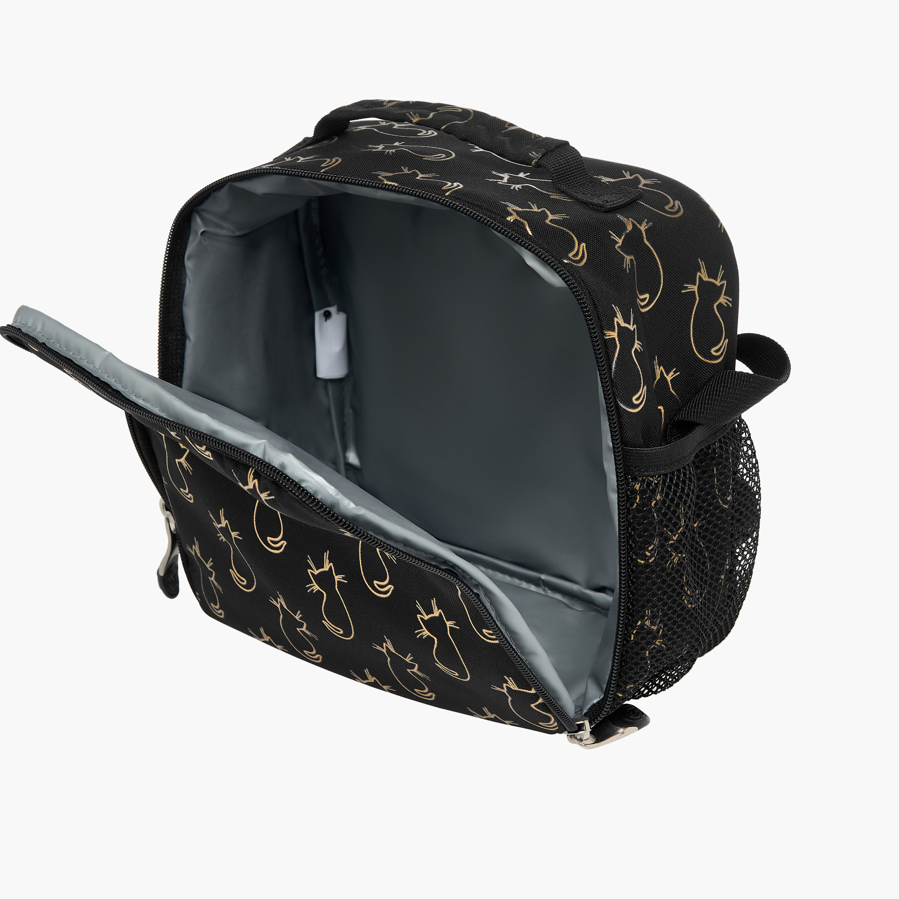 St.Right All-Over Cat Print Lunch Bag with Adjustable Strap and Zip Closure-school-lunchessentials-lunchbags-image-6