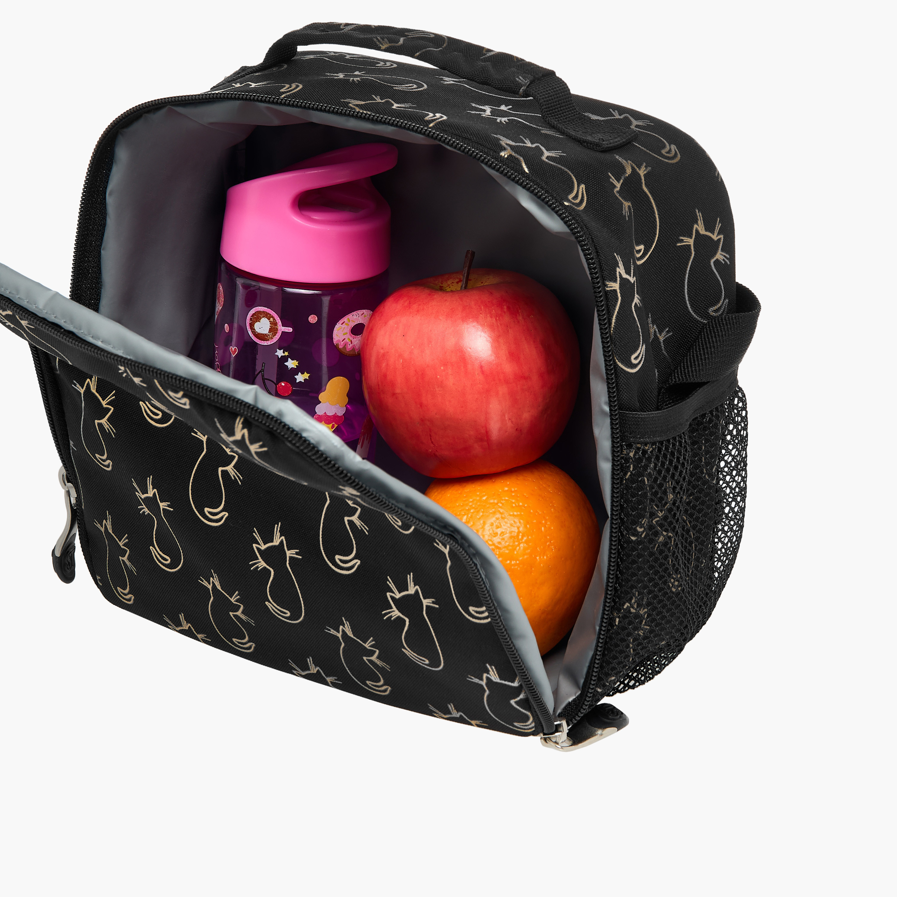 St.Right All-Over Cat Print Lunch Bag with Adjustable Strap and Zip Closure-school-lunchessentials-lunchbags-image-7